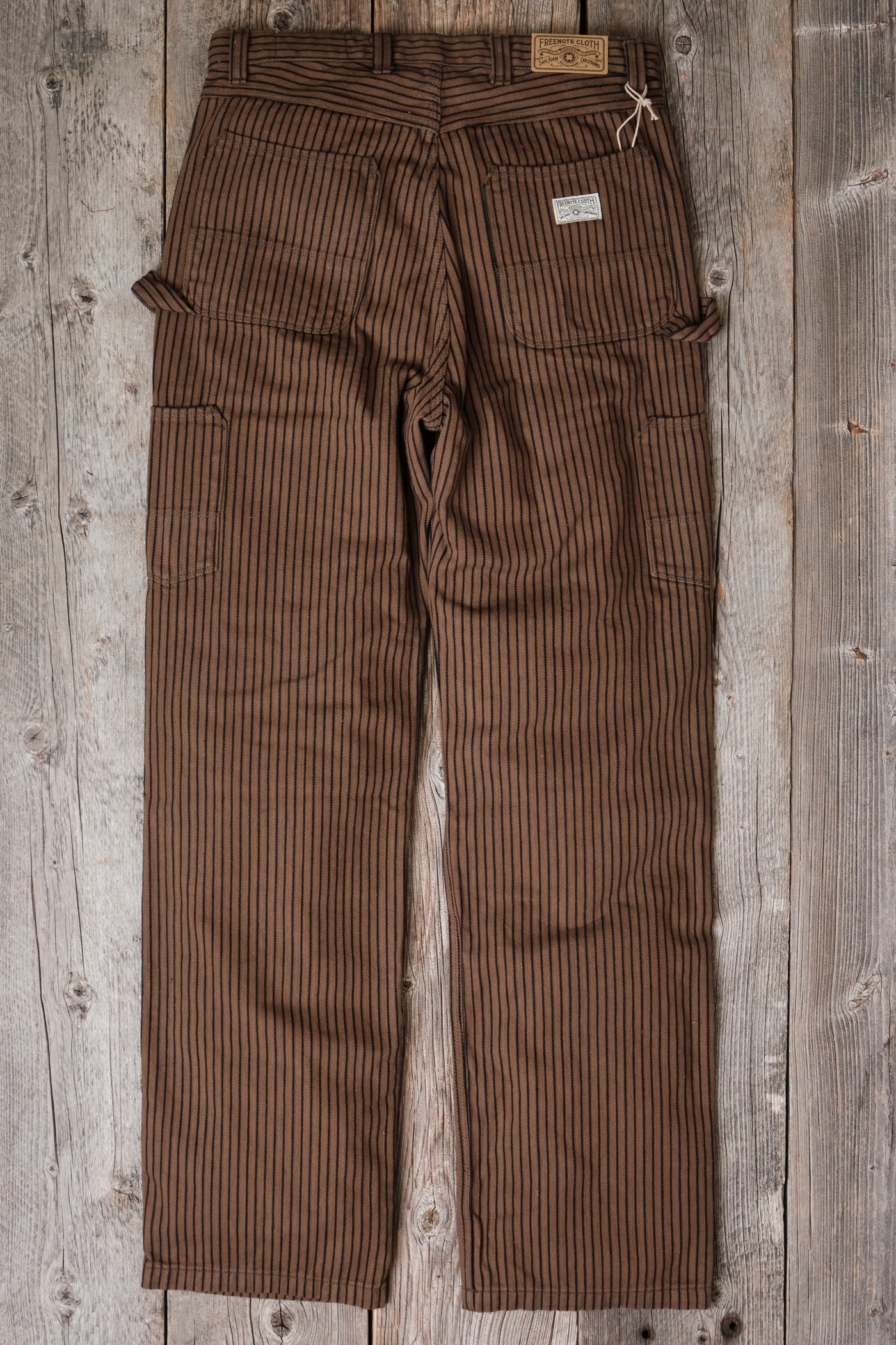 Freenote Cloth Ortega Pant in Brown Herringbone Dobby