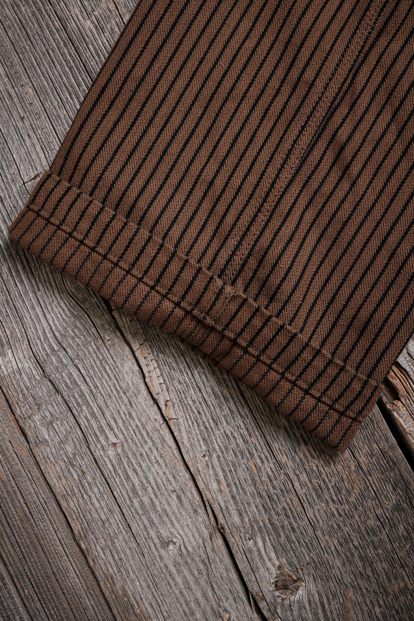 Freenote Cloth Ortega Pant in Brown Herringbone Dobby