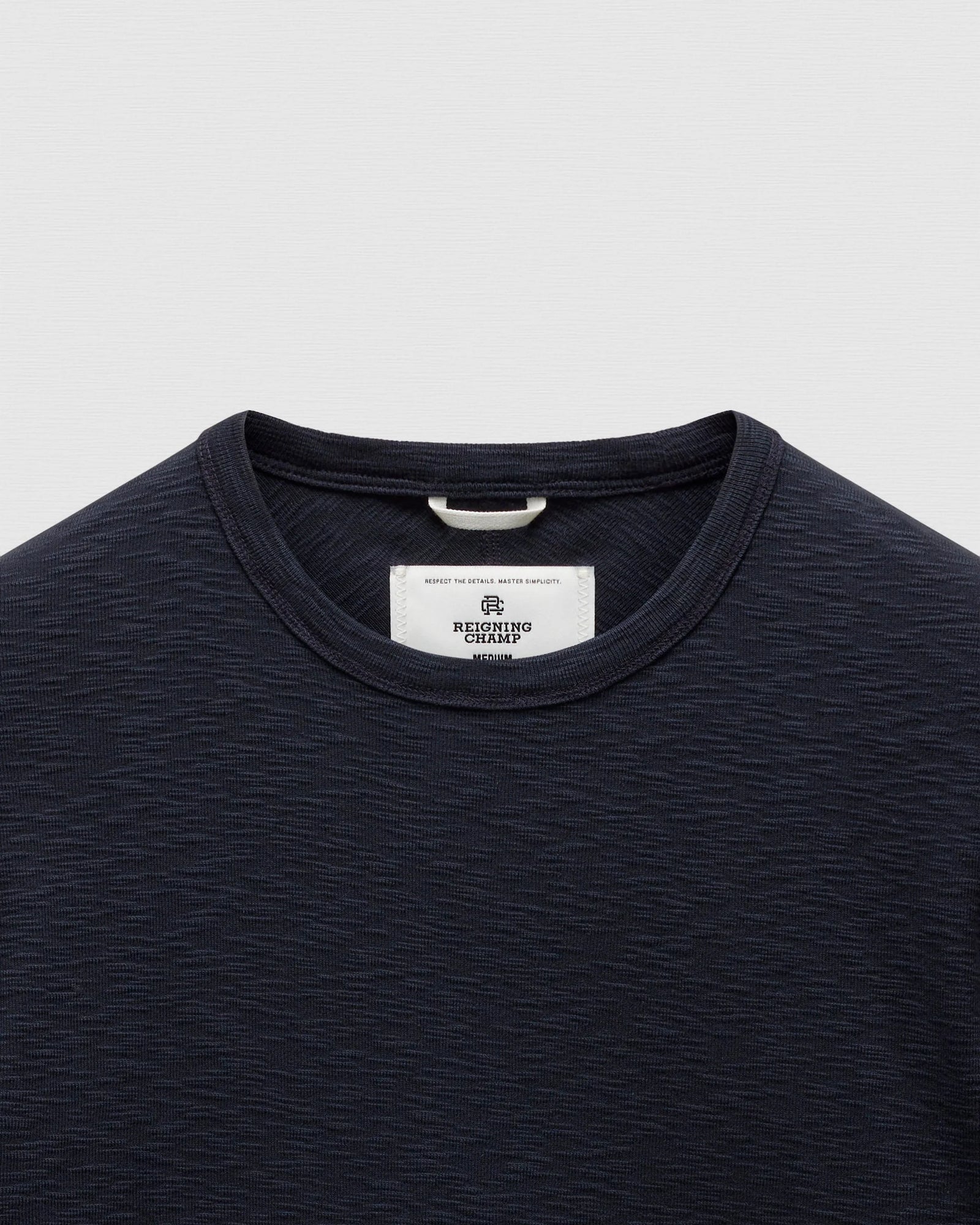 Reigning Champ 1x1 Slub T-Shirt in Navy