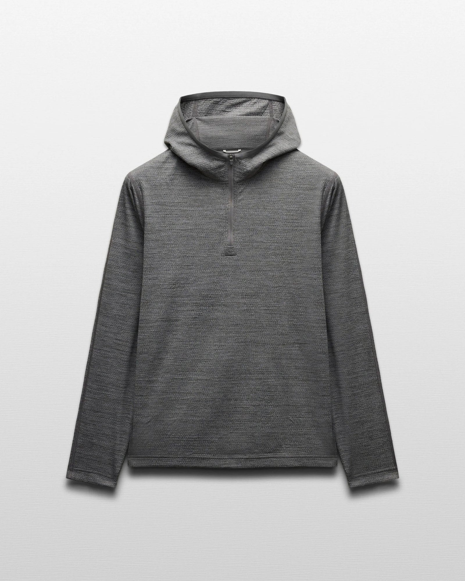 Reigning Champ Solotex Mesh Tiebreak Hoodie in Heather Carbon
