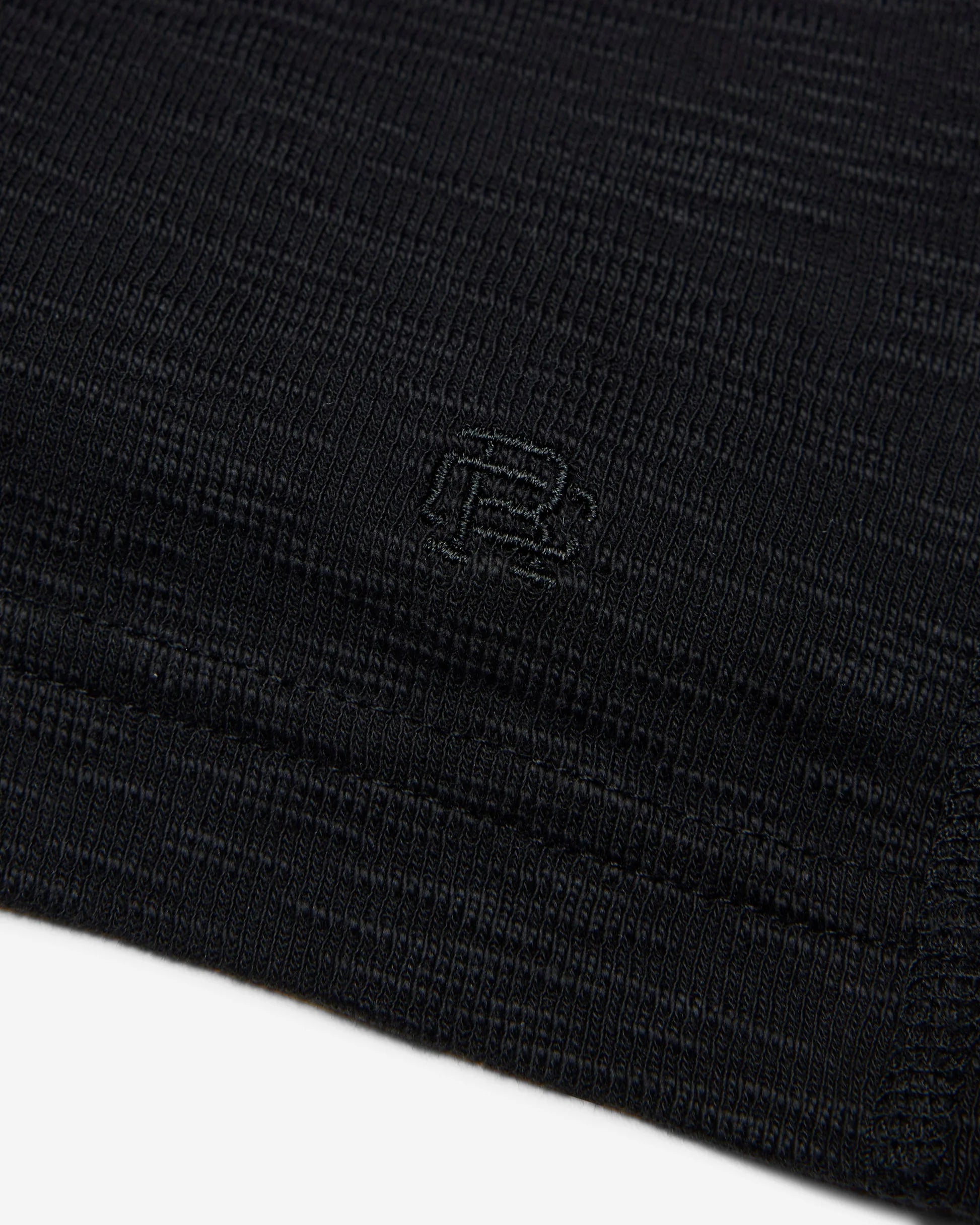 Reigning Champ 1x1 Slub Long Sleeve Tee in Black