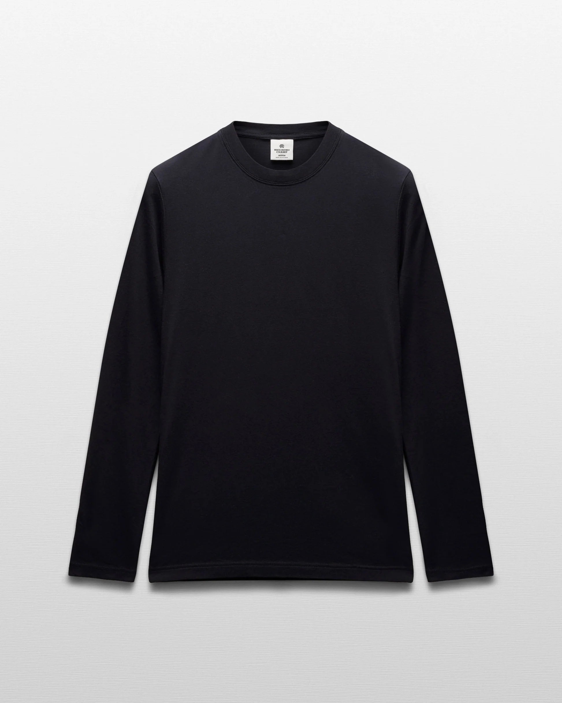 Reigning Champ Lightweight Jersey Long Sleeve in Navy