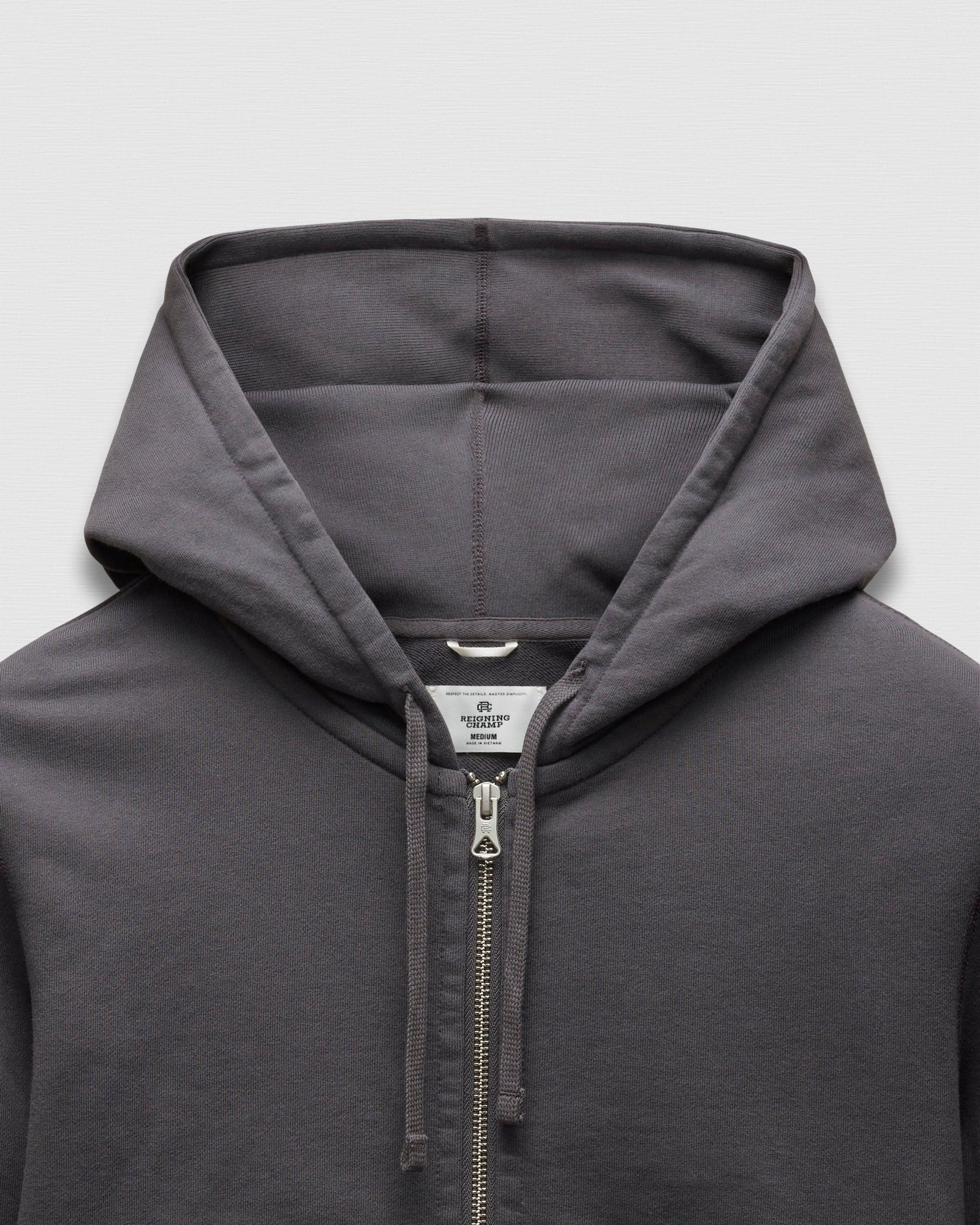Reigning Champ Mid Weight Terry Zip Hoodie in Midnight