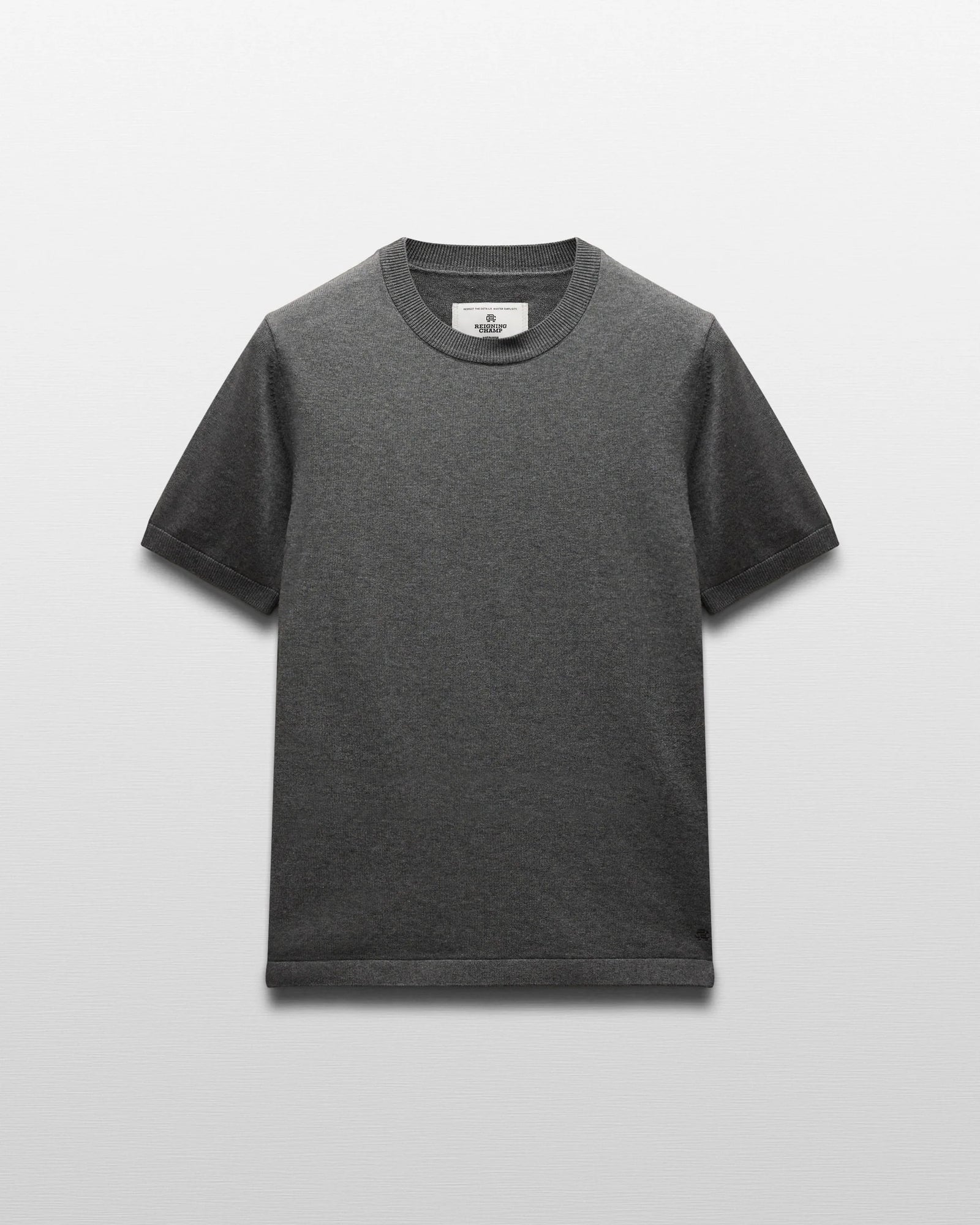 Reigning Champ Riviera T-Shirt in Heather Carbon