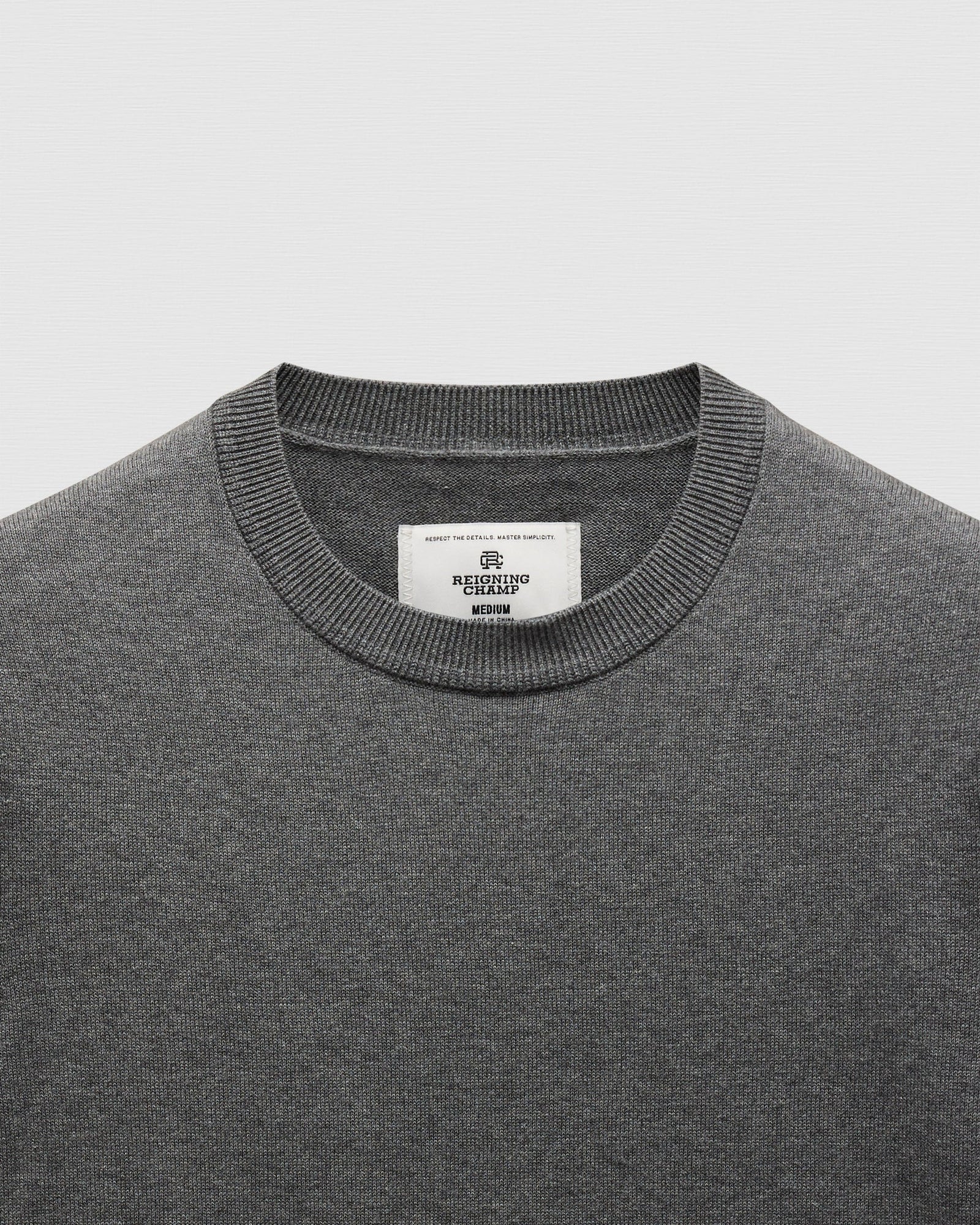 Reigning Champ Riviera T-Shirt in Heather Carbon