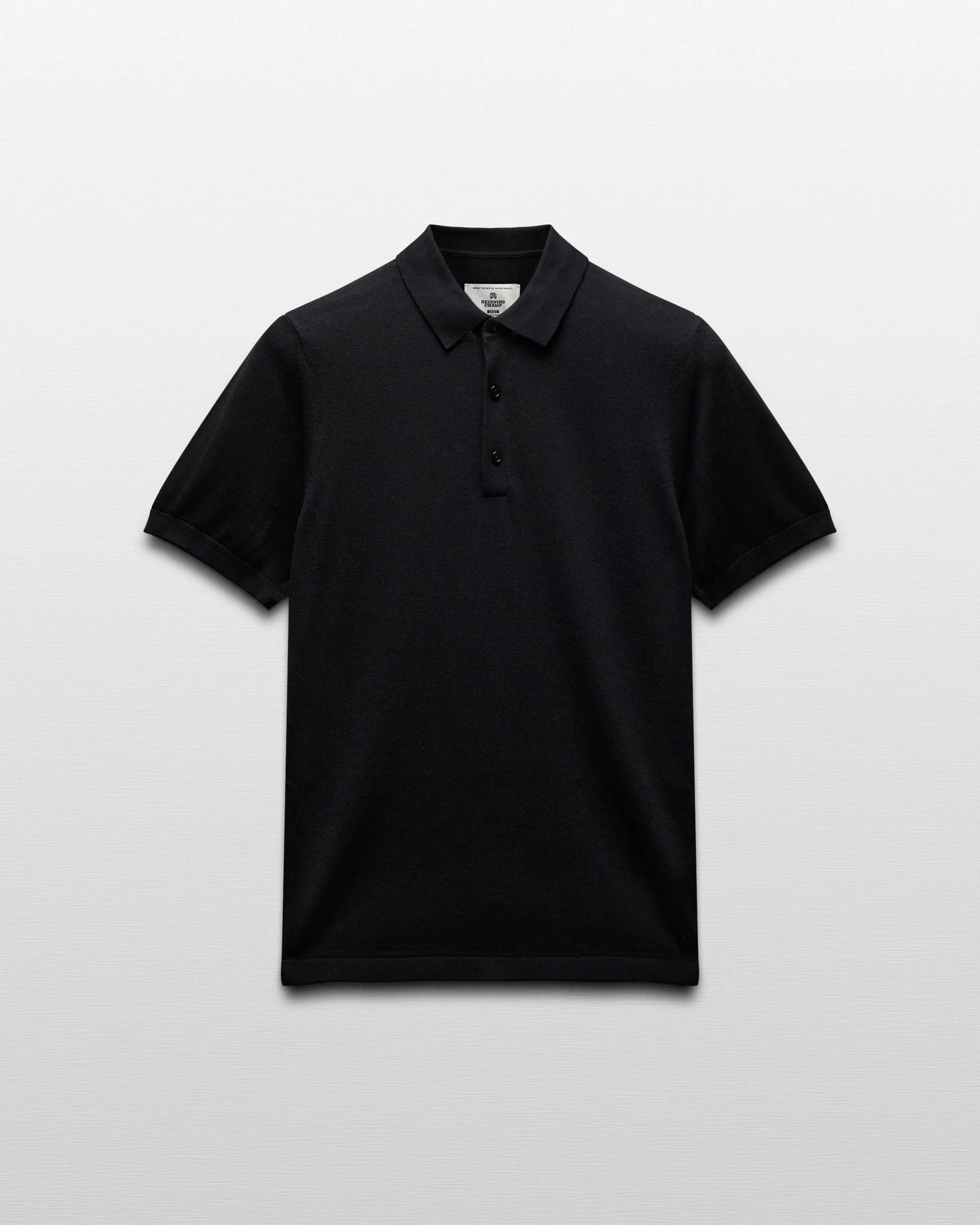 Reigning Champ Riviera Polo in Black