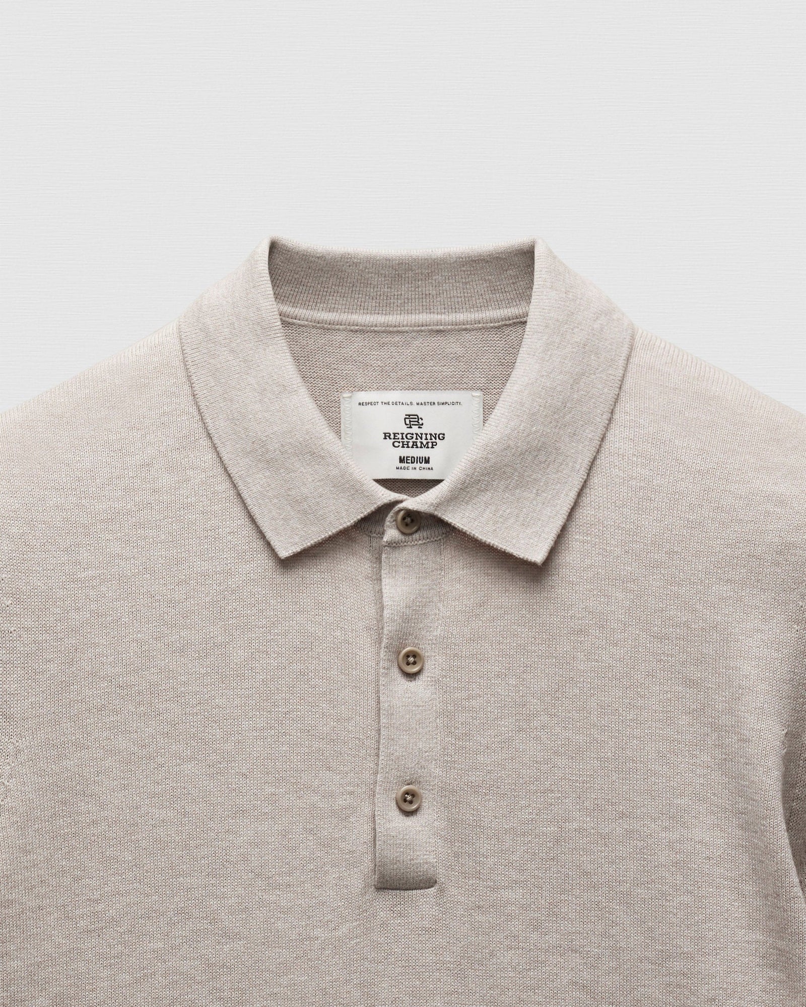 Reigning Champ Riviera Polo in Sand