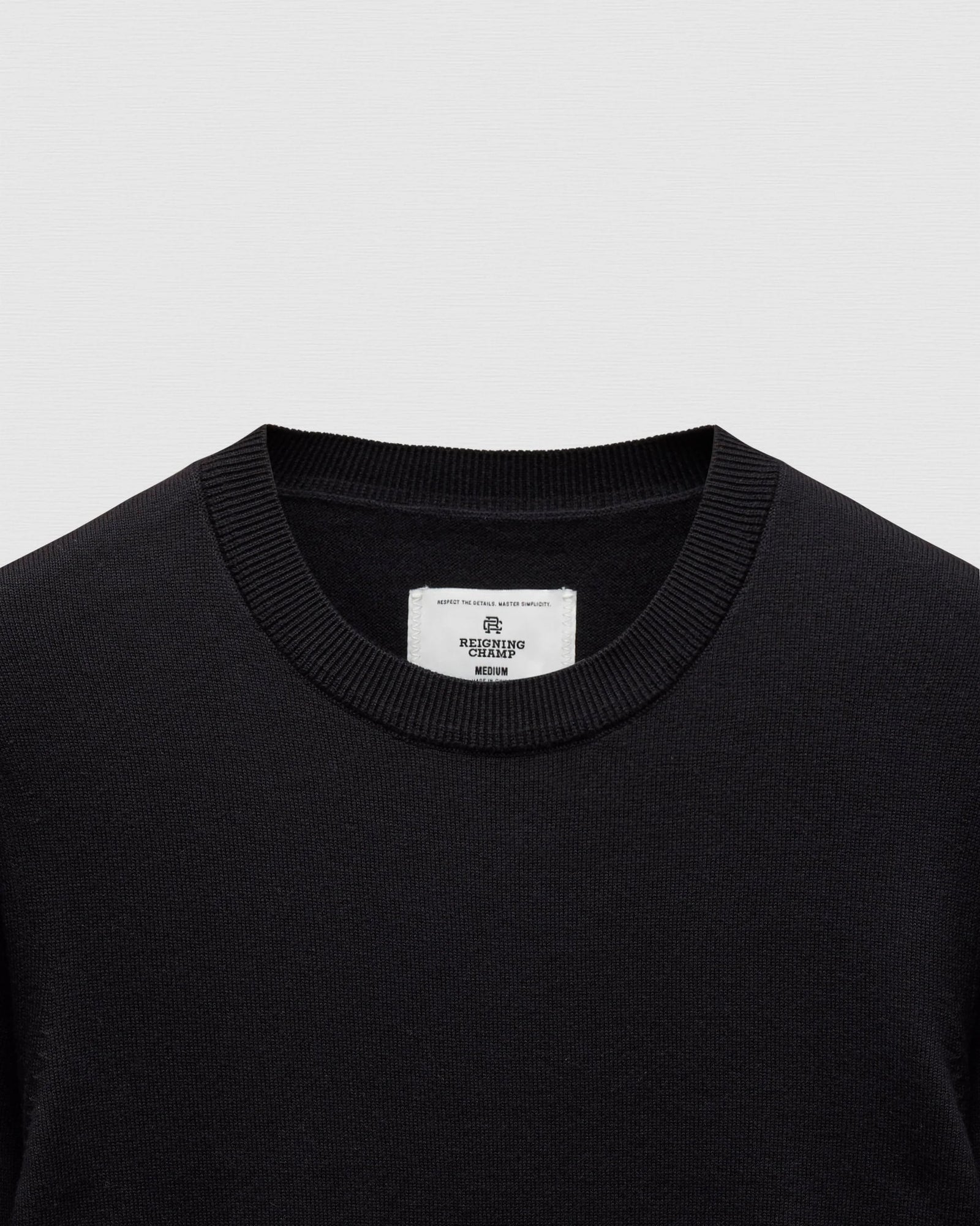 Reigning Champ Riviera Crewneck in Black