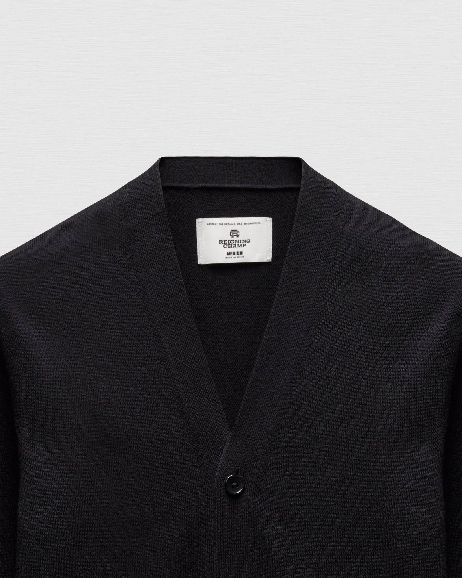 Reigning Champ Riviera Cardigan in Black