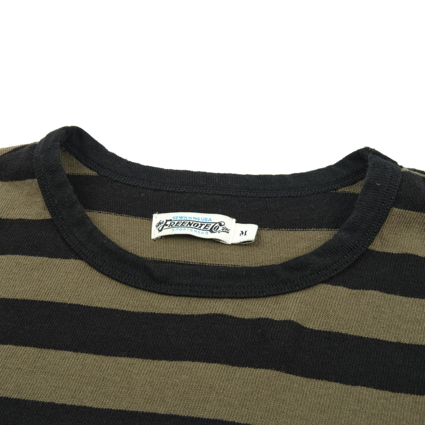 Freenote Cloth 13 Ounce Shifter Tee in Cedar Stripe