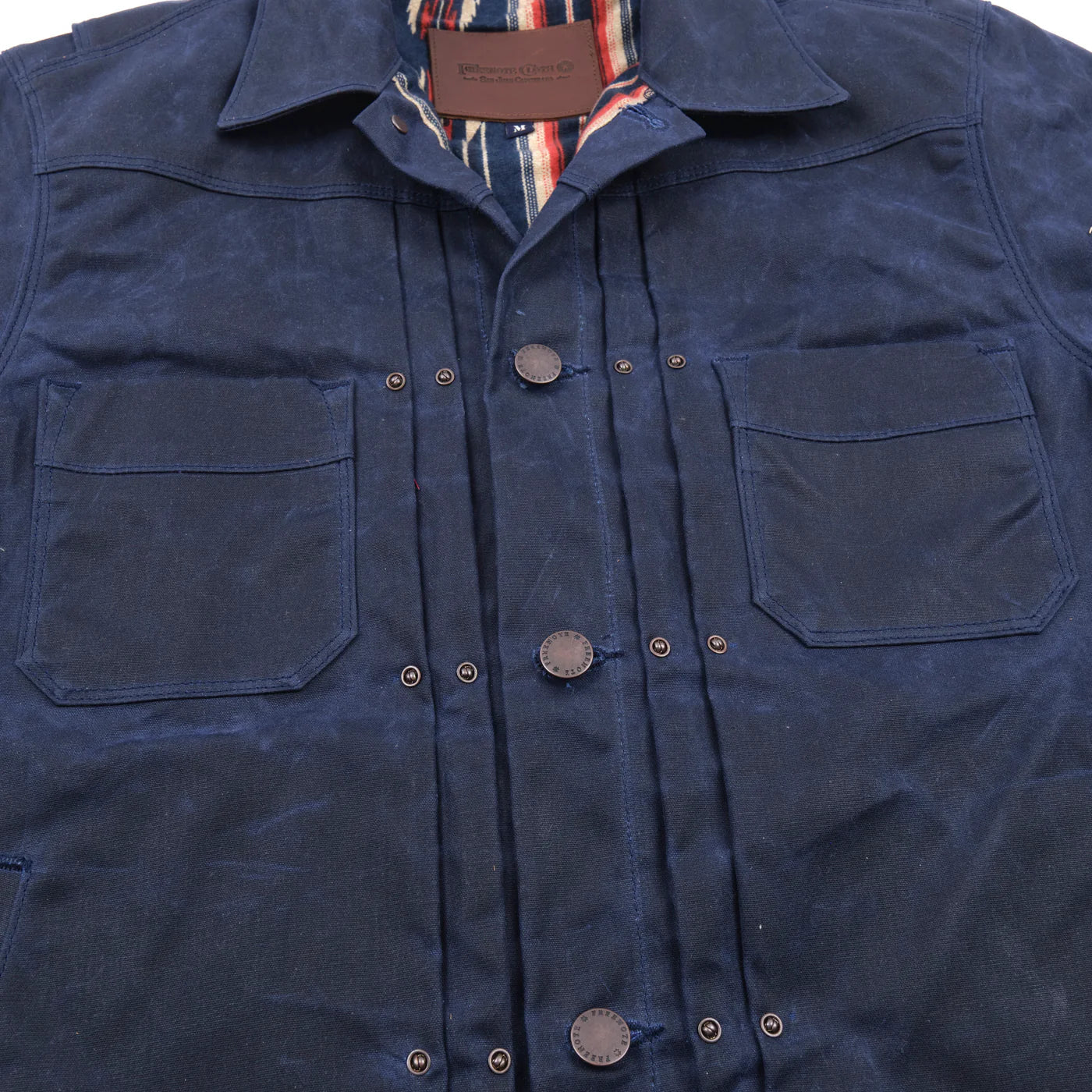 Freenote Cloth Riders Jacket in Navy Waxed Canvas