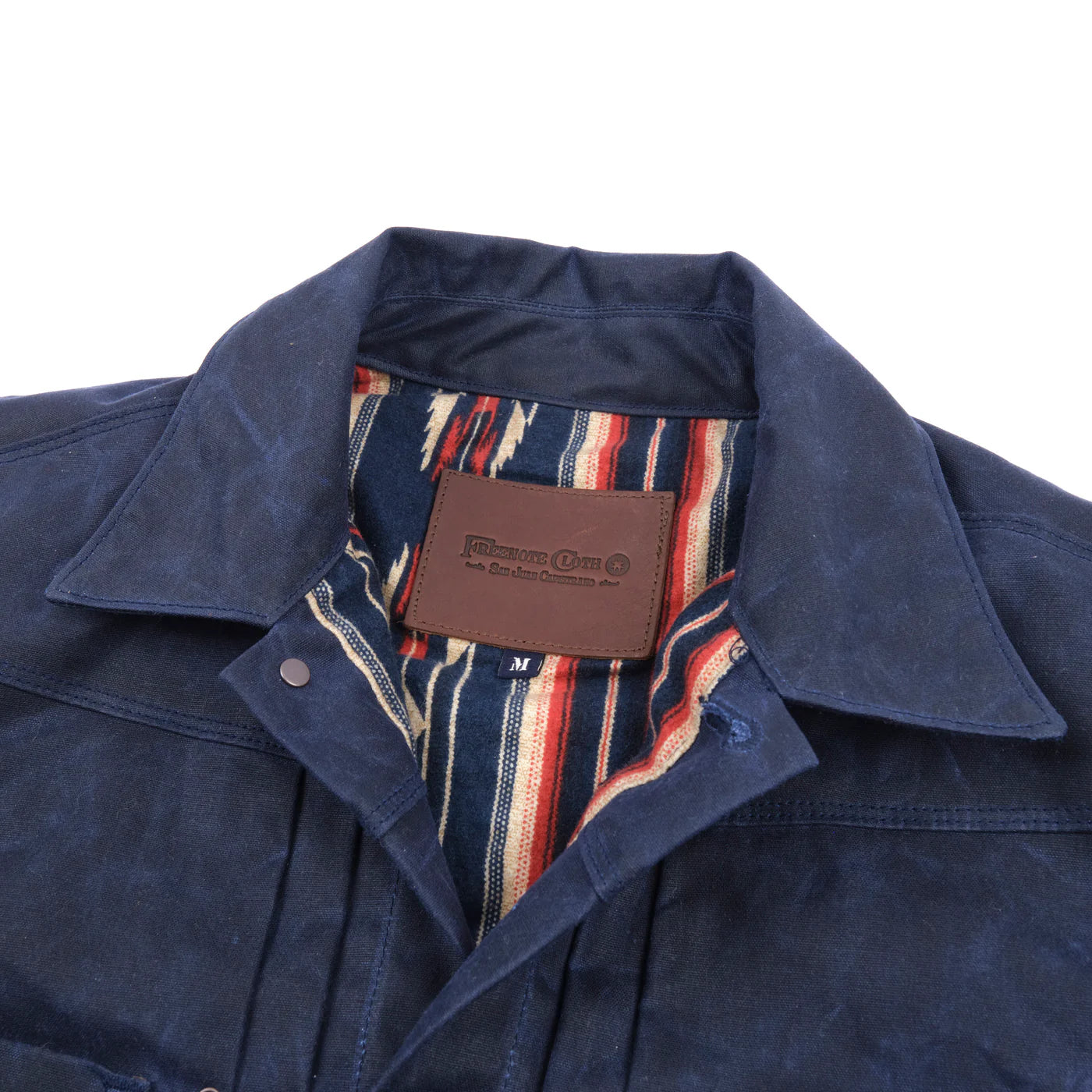 Freenote Cloth Riders Jacket in Navy Waxed Canvas