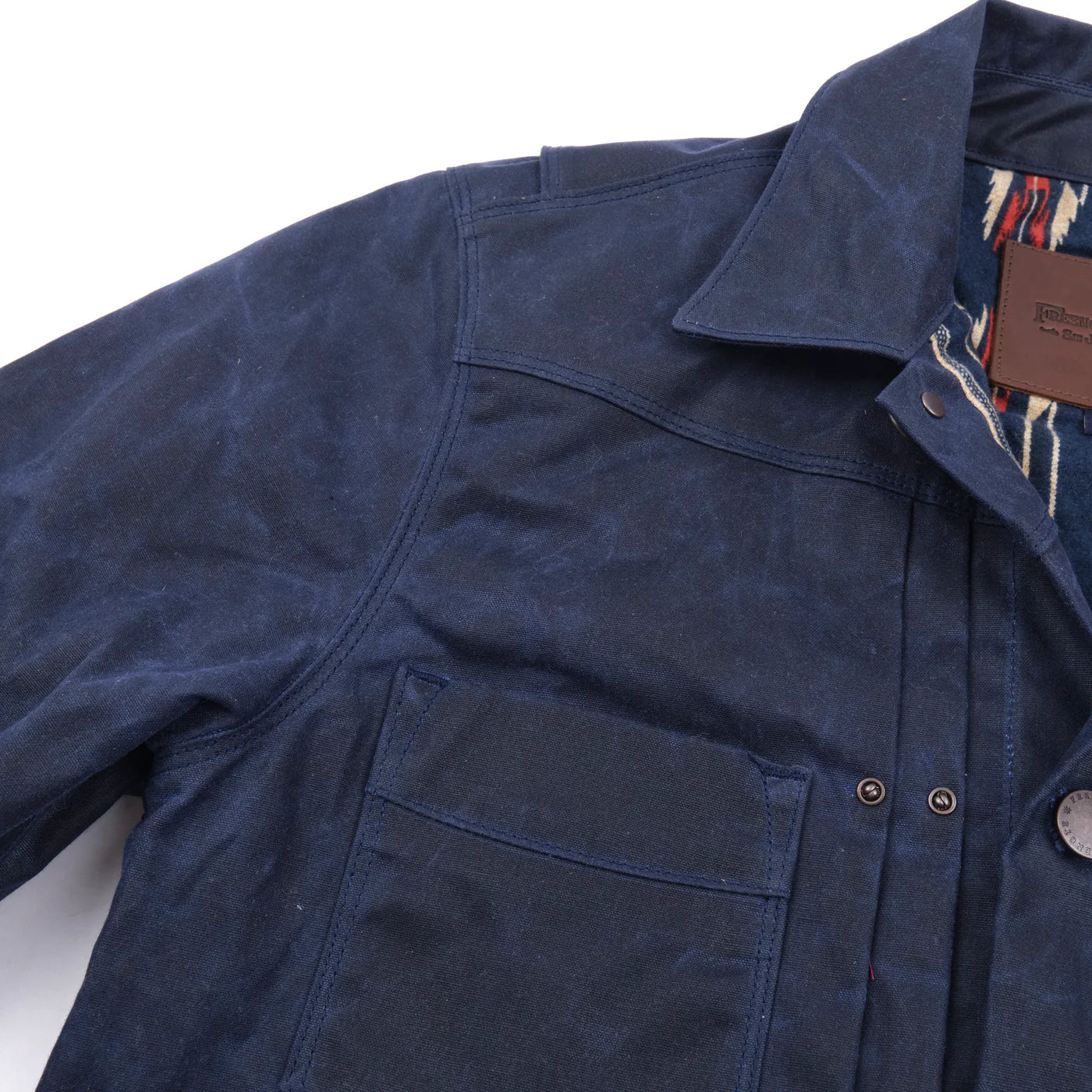 Freenote Cloth Riders Jacket in Navy Waxed Canvas
