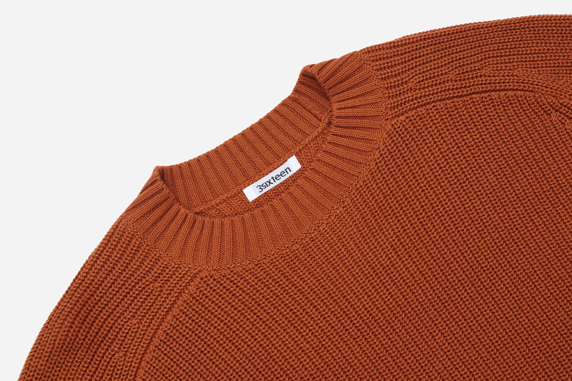 3Sixteen Cotton Crewneck Sweater in Rust