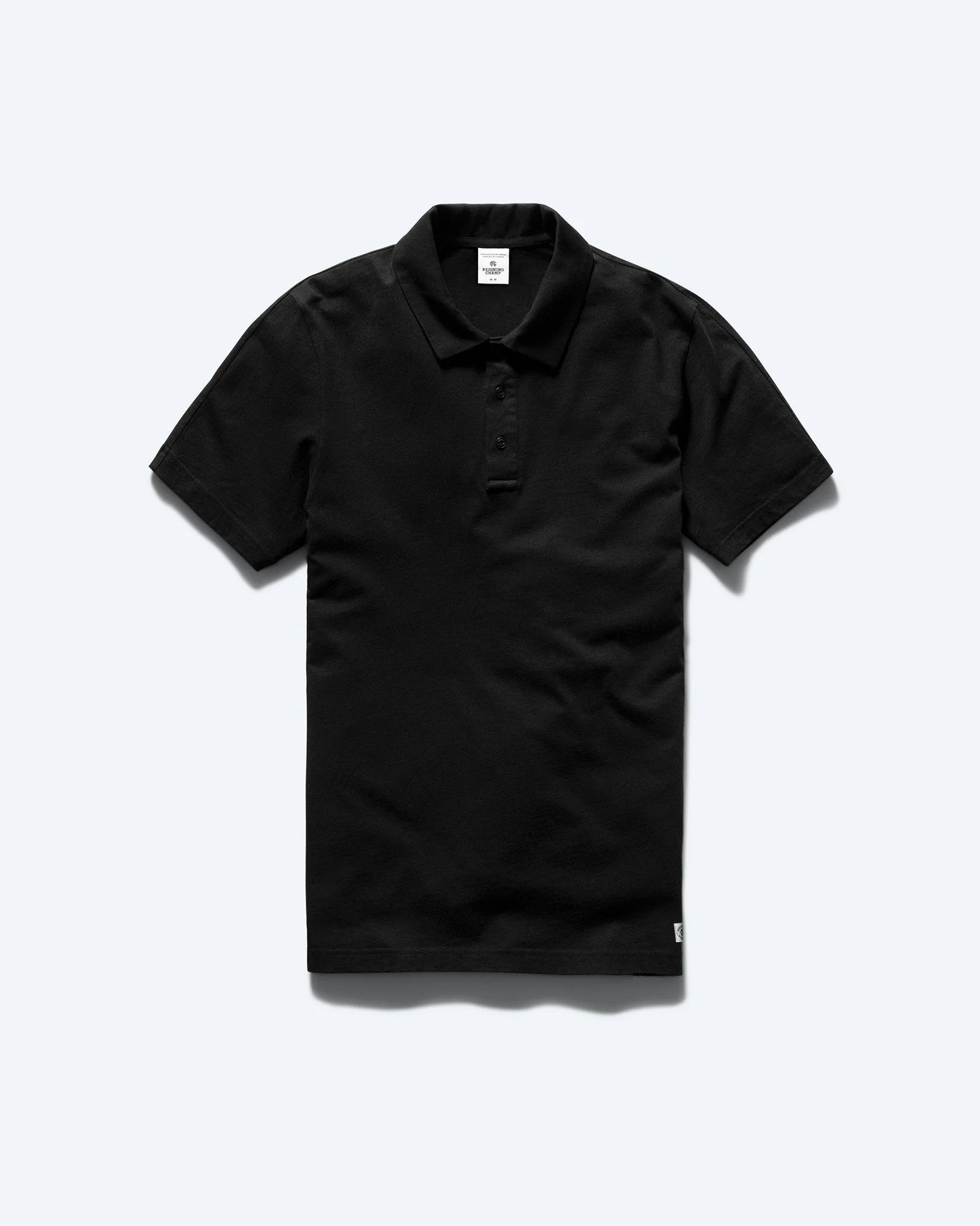 Reigning Champ Lightweight Jersey Polo in Black