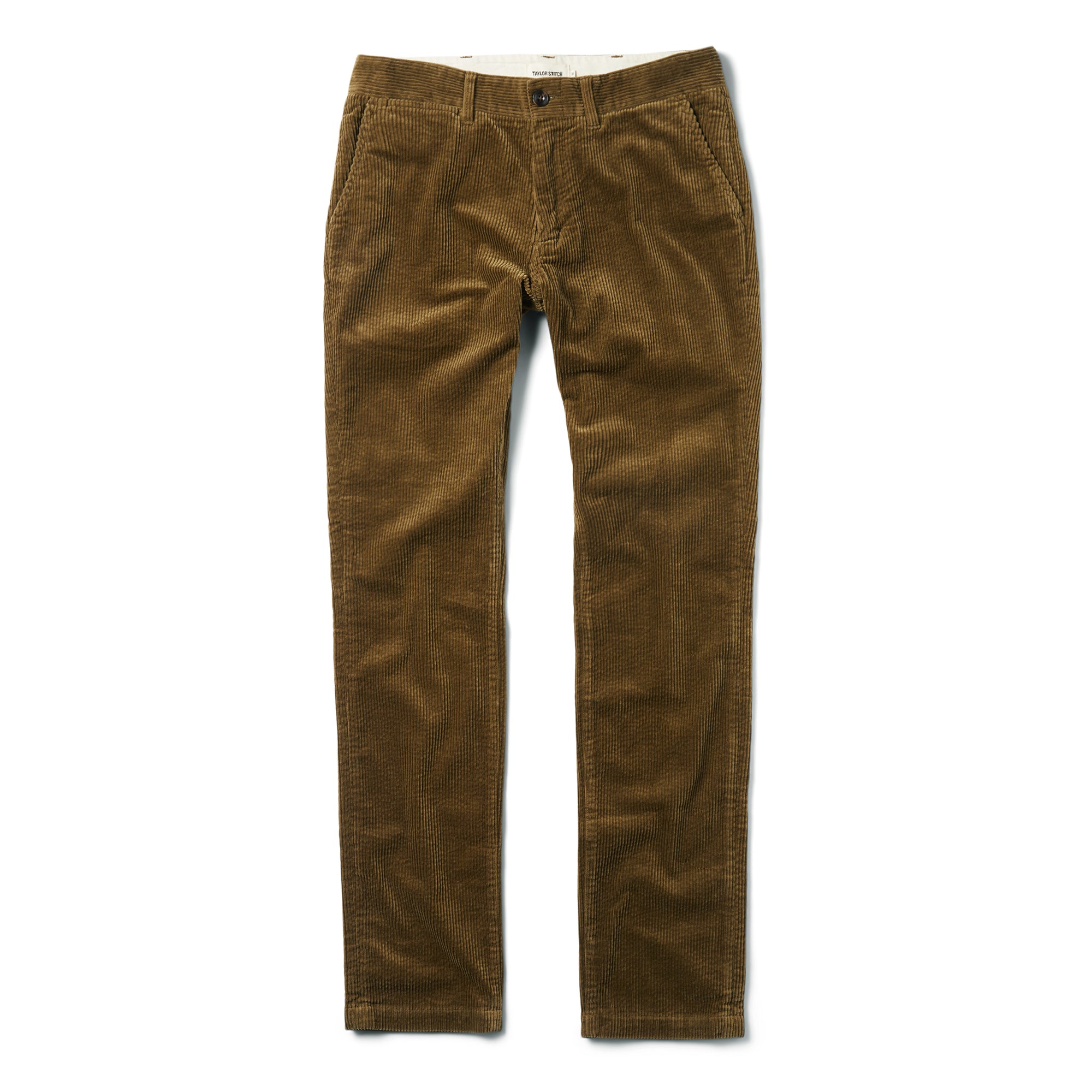 Taylor Stitch Slim Foundation Pant in Olive Cord