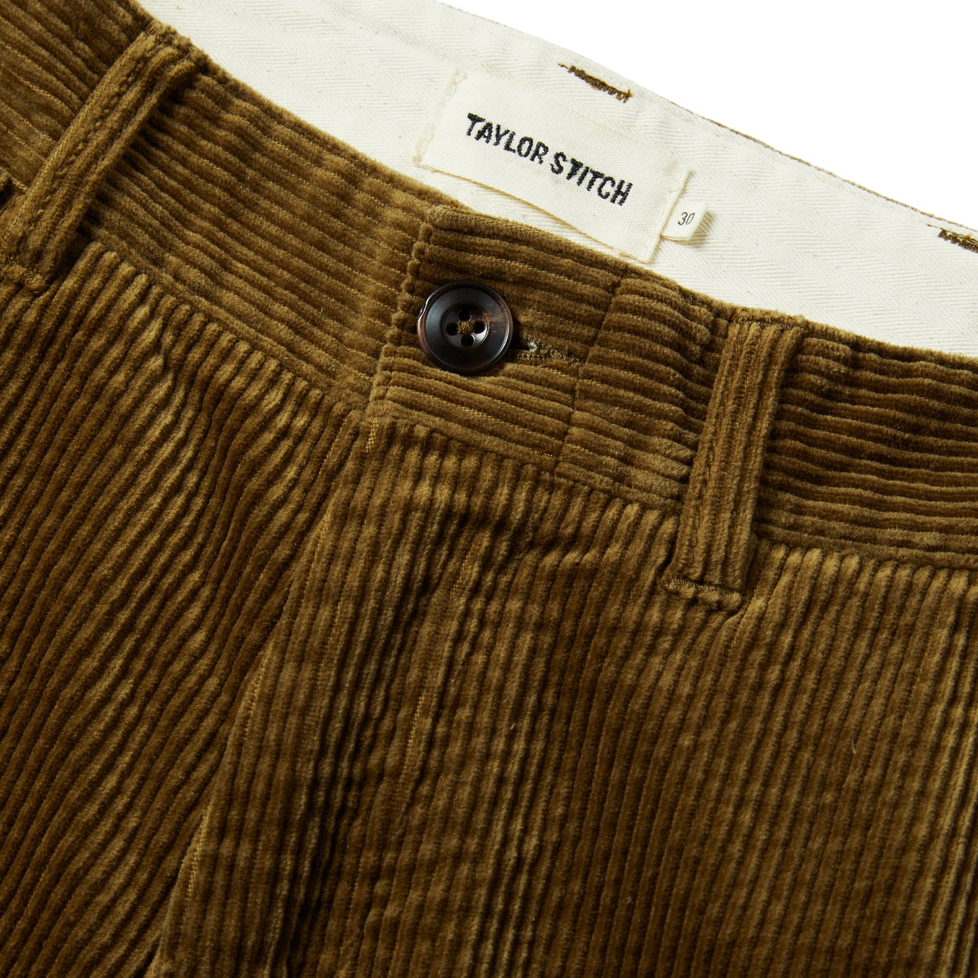 Taylor Stitch Slim Foundation Pant in Olive Cord