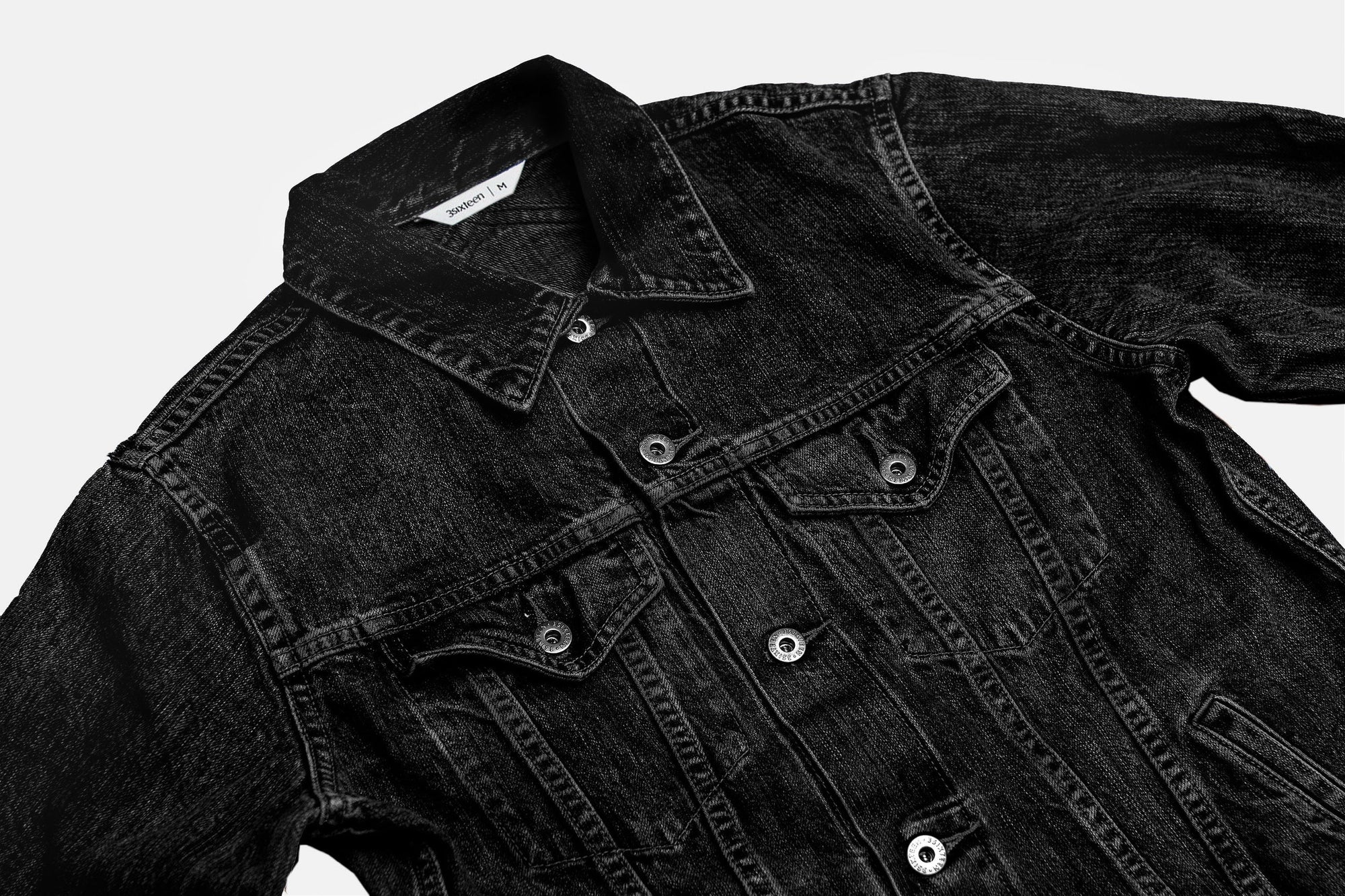 3Sixteen Lightweight Type 3s Denim Jacket in Washed 222x