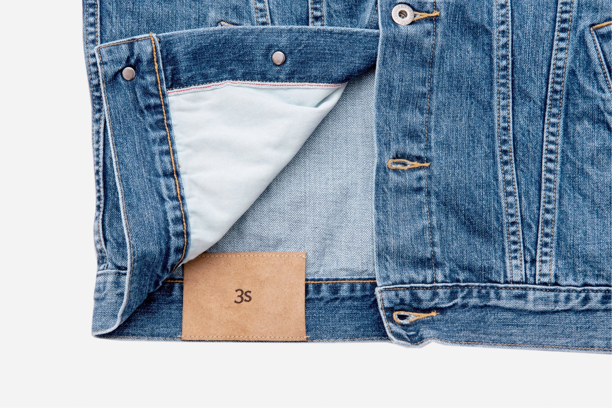 3Sixteen Lightweight Type 3s Denim Jacket in Washed 101x