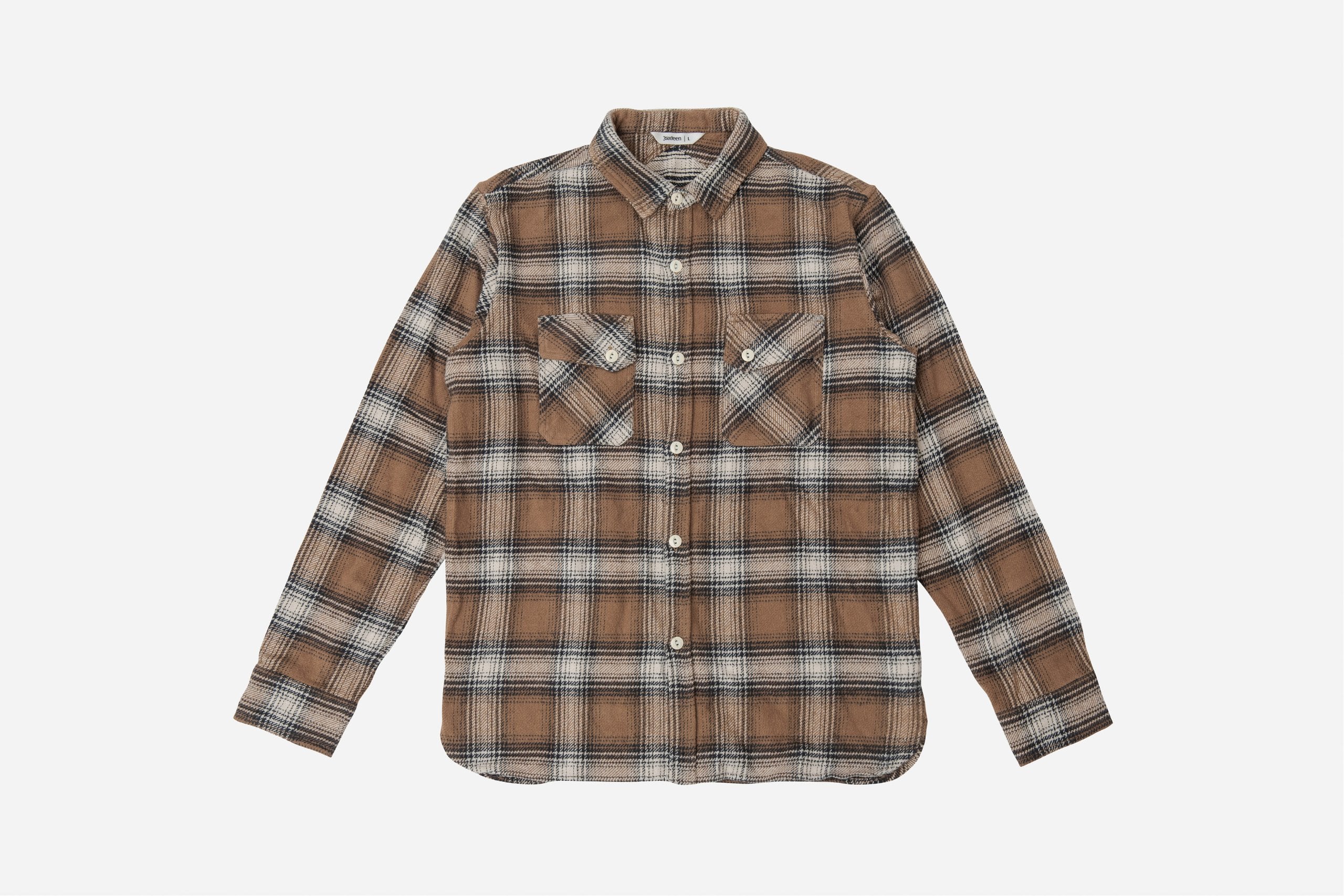 3Sixteen Crosscut Flannel in Mocha