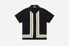 3Sixteen Leisure Shirt in Black Border Stripe Applique