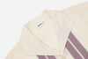 3Sixteen Leisure Shirt in Natural with Mauve Border Stripe Applique
