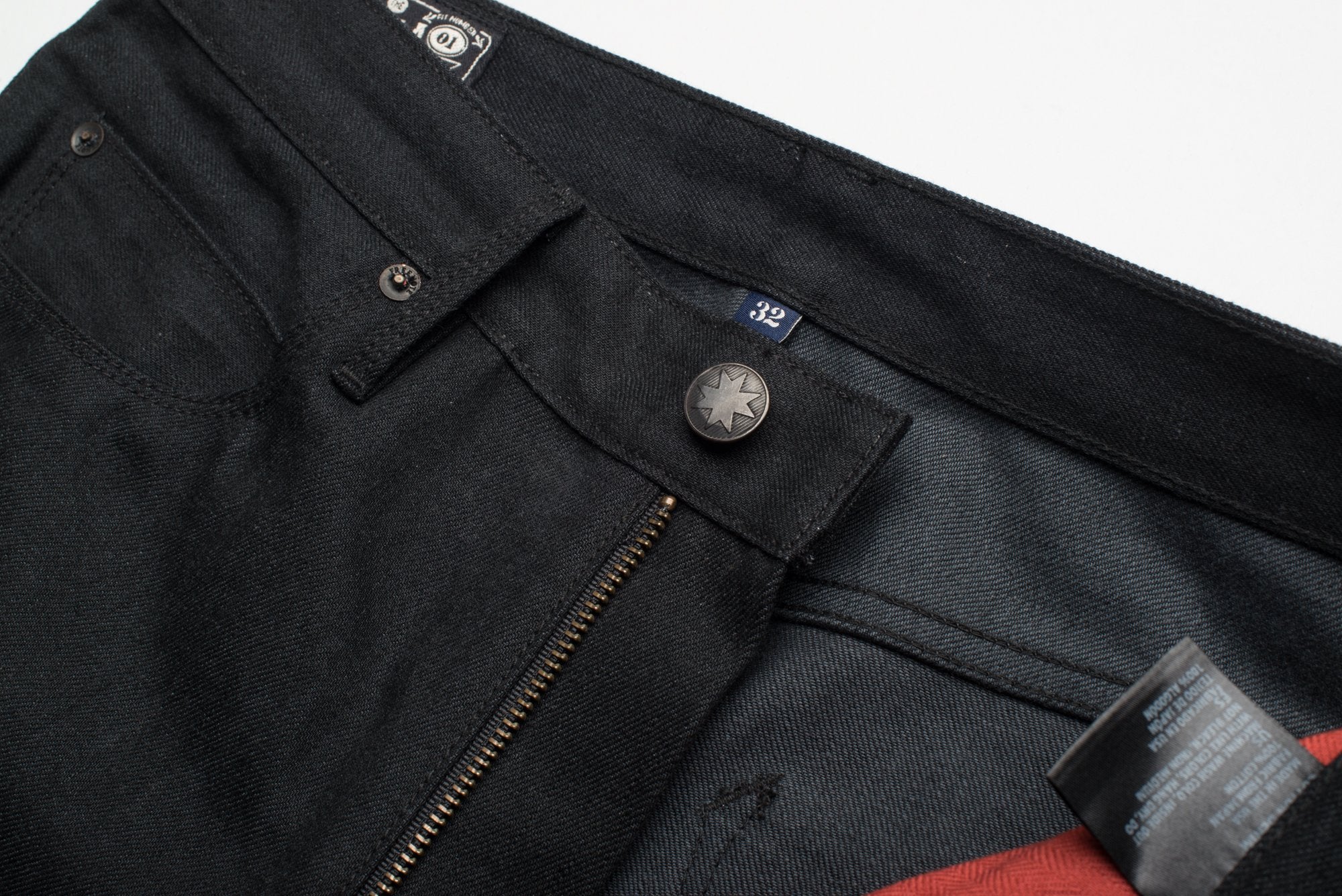 Freenote Cloth Avila Slim Taper in Raw 14.25 Ounce Black Grey