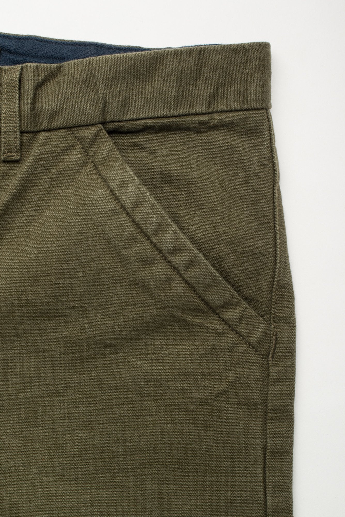 Freenote Cloth Workers Chino Slim Fit in 14 Ounce Slub Army Green