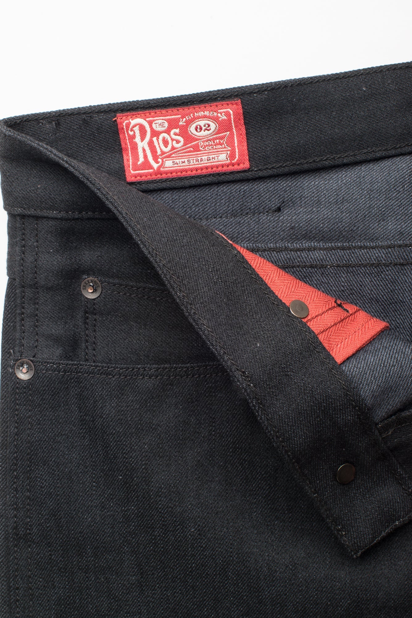 Freenote Cloth Rios Slim Straight in 14.25 Ounce Black Grey