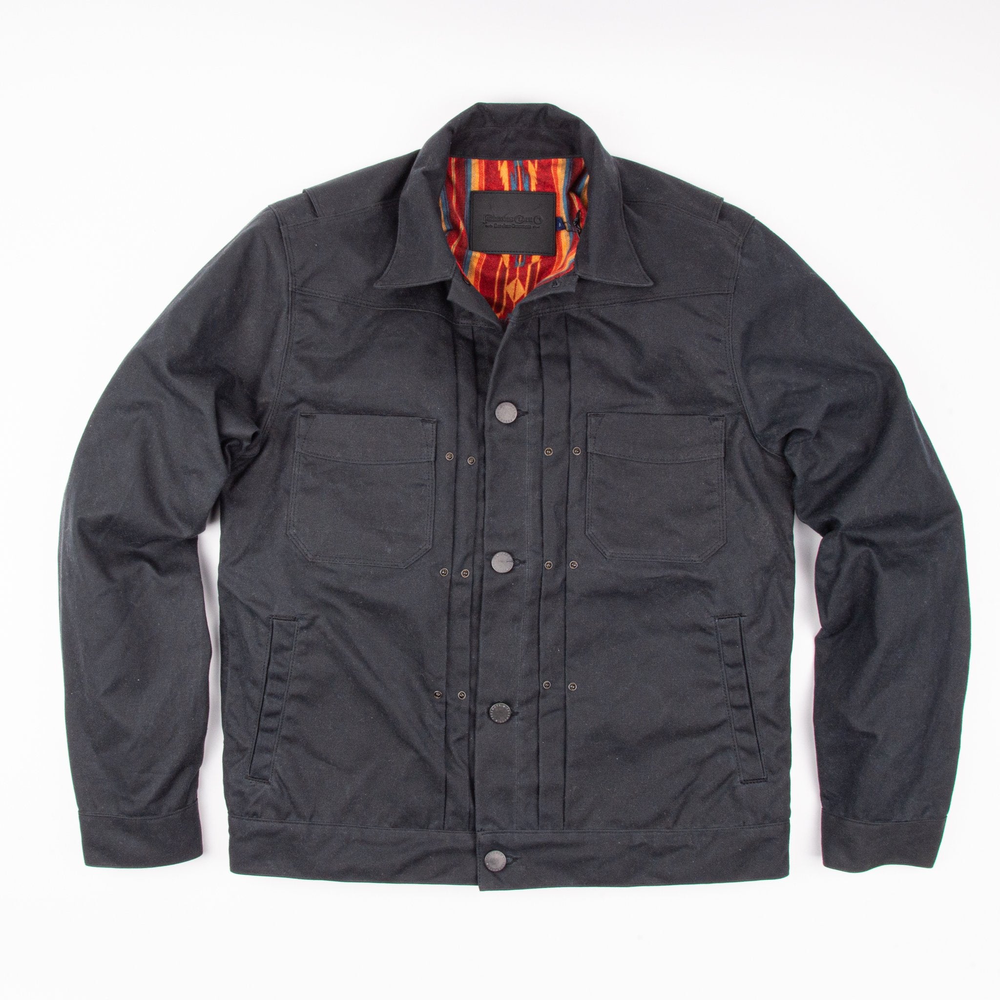 Freenote Cloth Riders Jacket in Black Waxed Canvas - Earl's Authentics