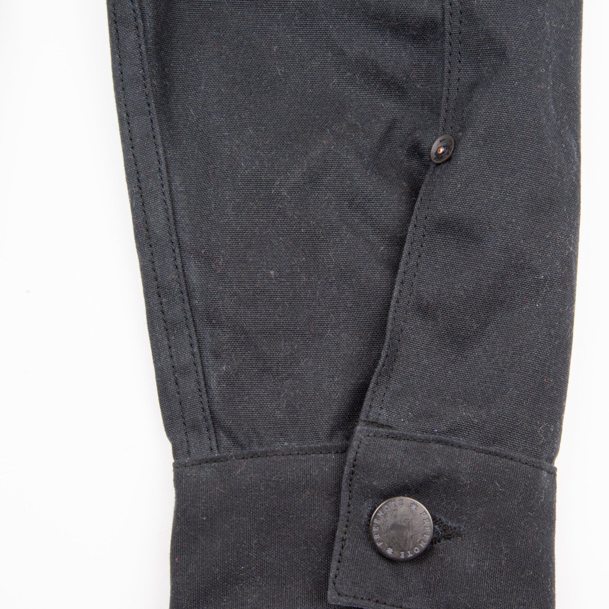 Freenote Cloth Riders Jacket in Black Waxed Canvas