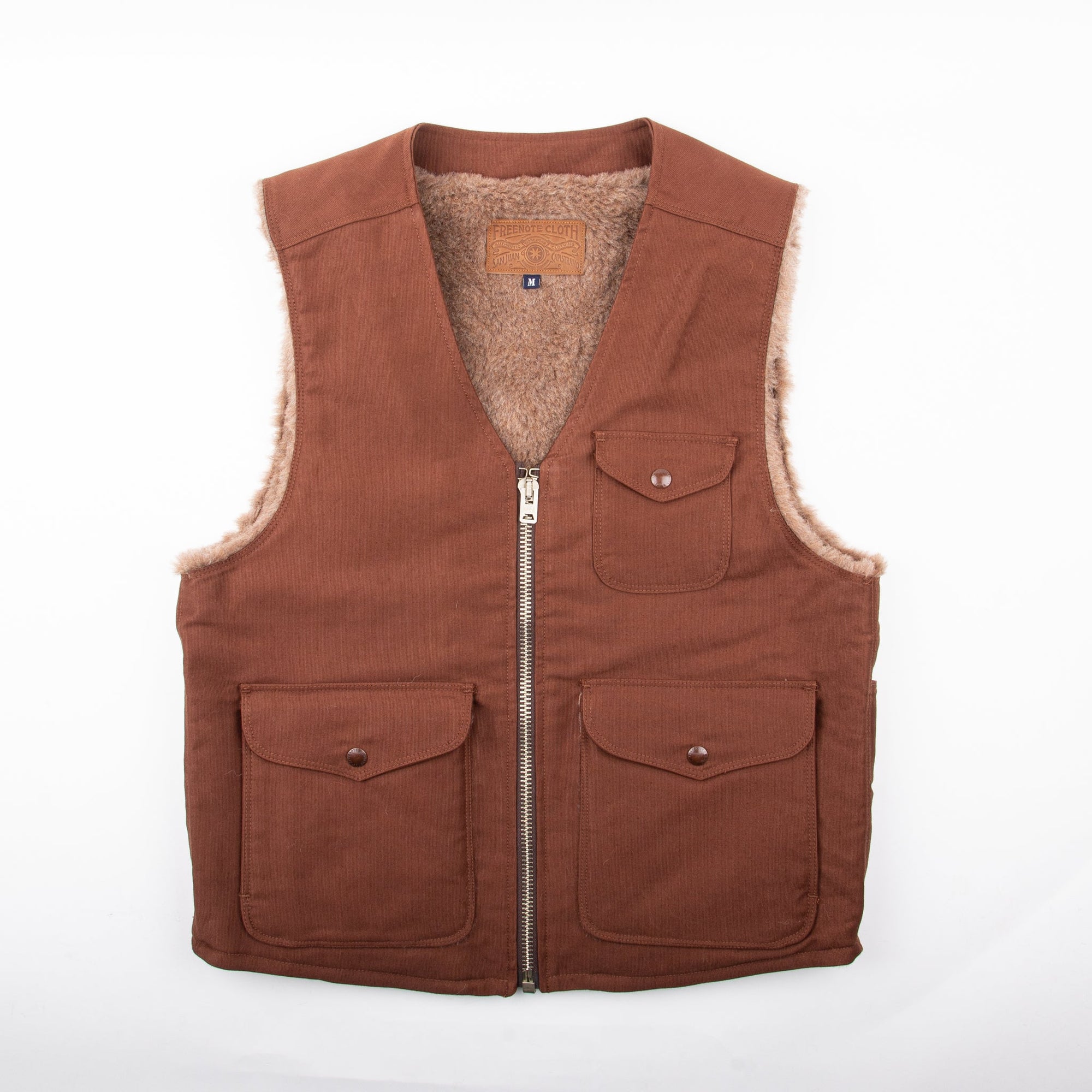 Freenote Cloth Teamster Vest in Rust