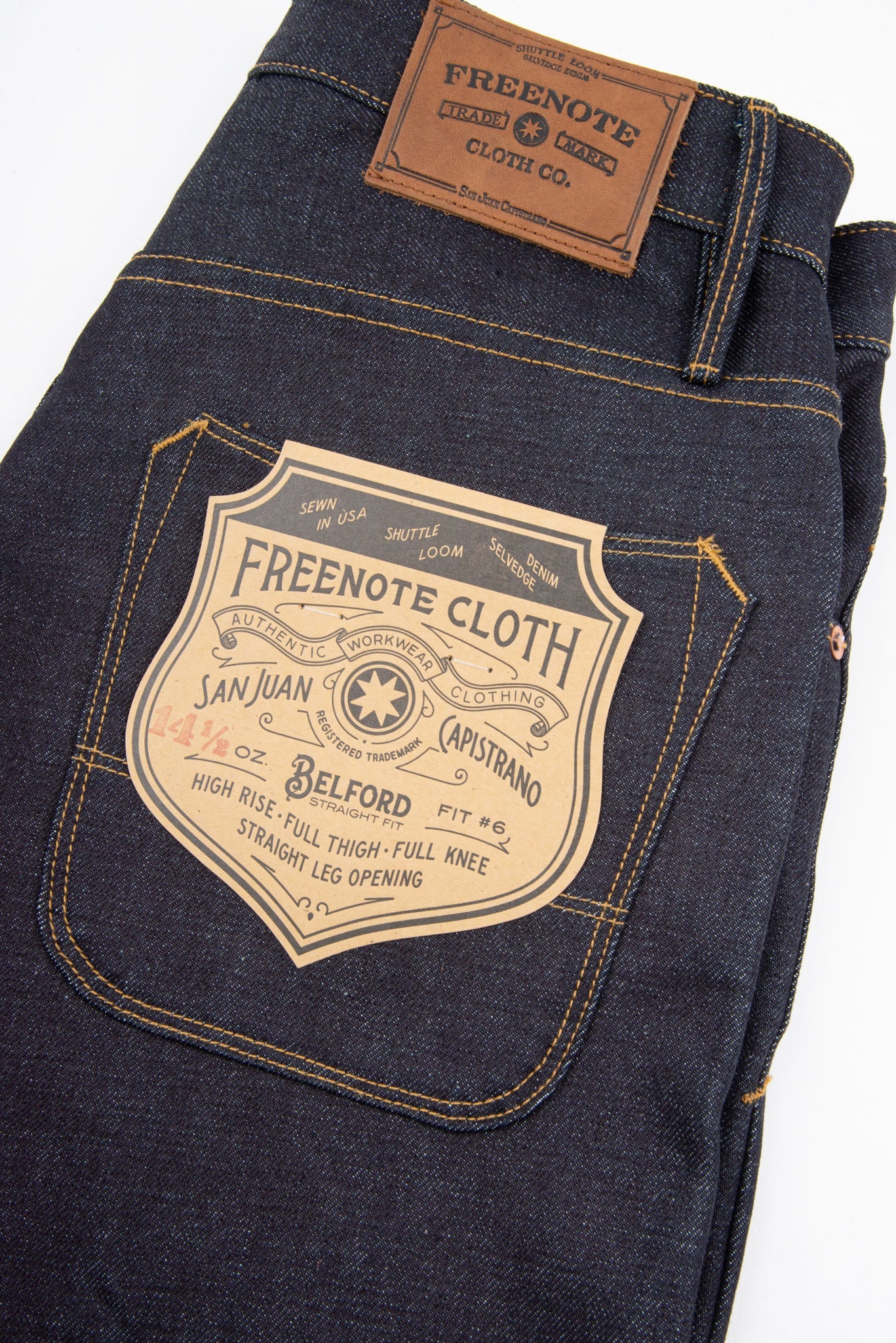 Freenote Cloth Belford Straight in 14.5 Ounce Kaihara Denim