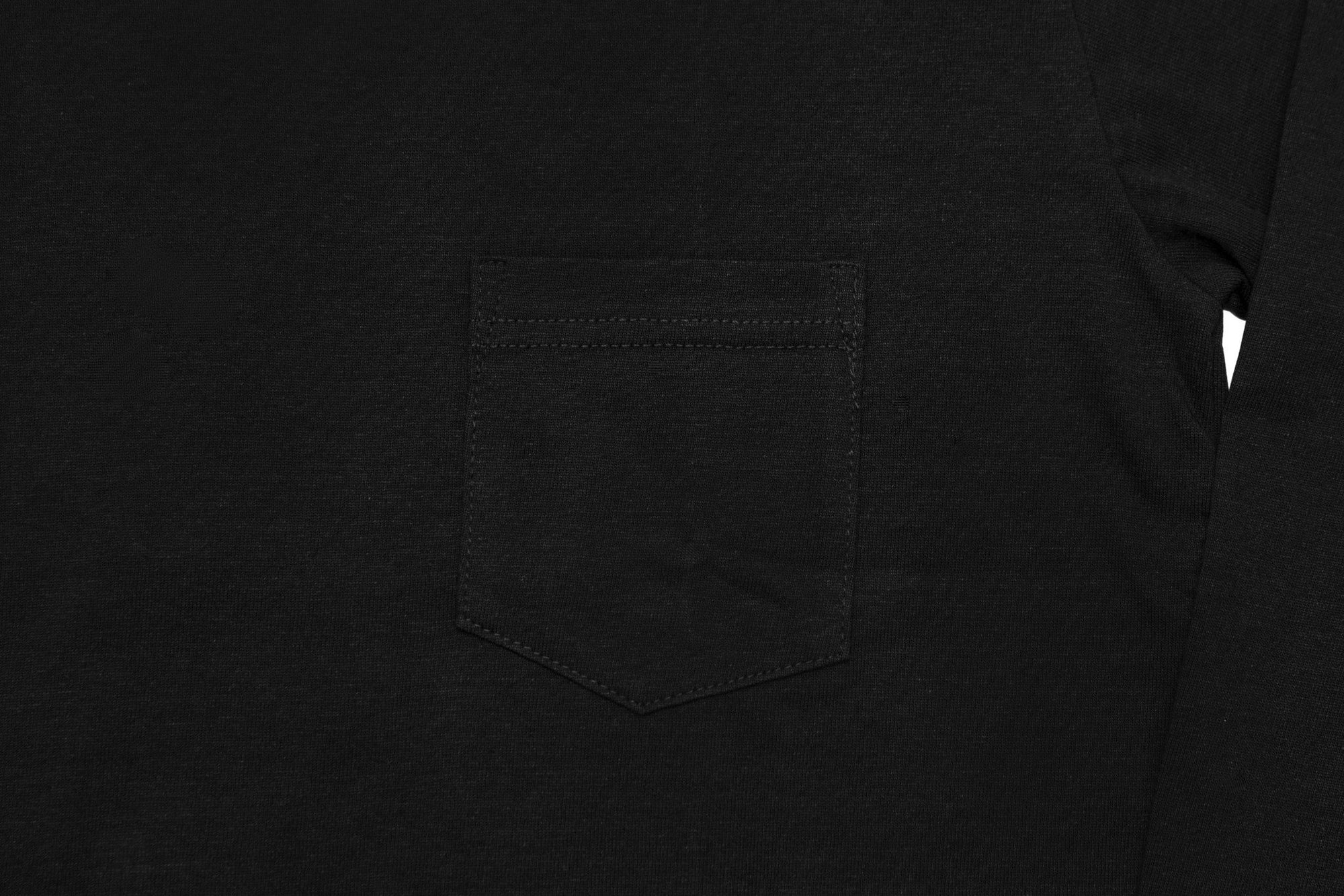 3Sixteen Long Sleeve Pocket Tee Shirt in Black