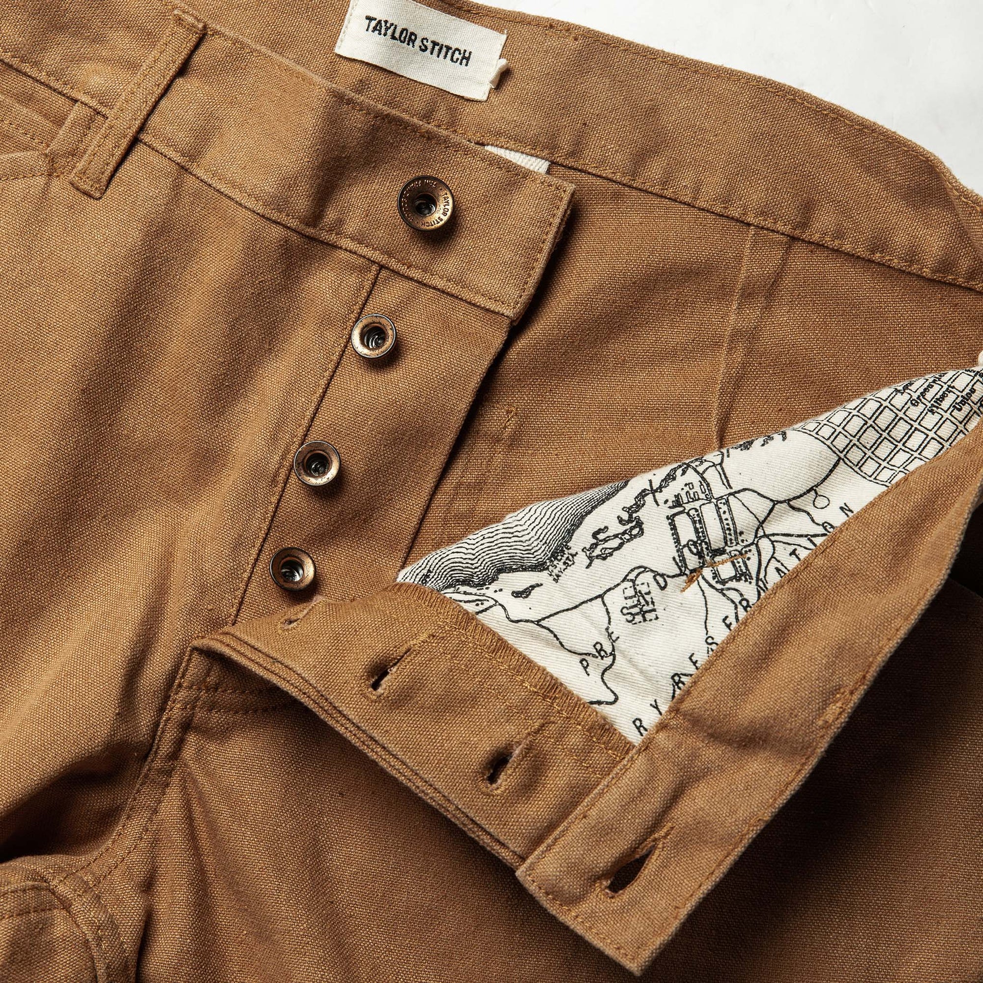 Taylor Stitch Camp Pant in Tobacco Boss Duck