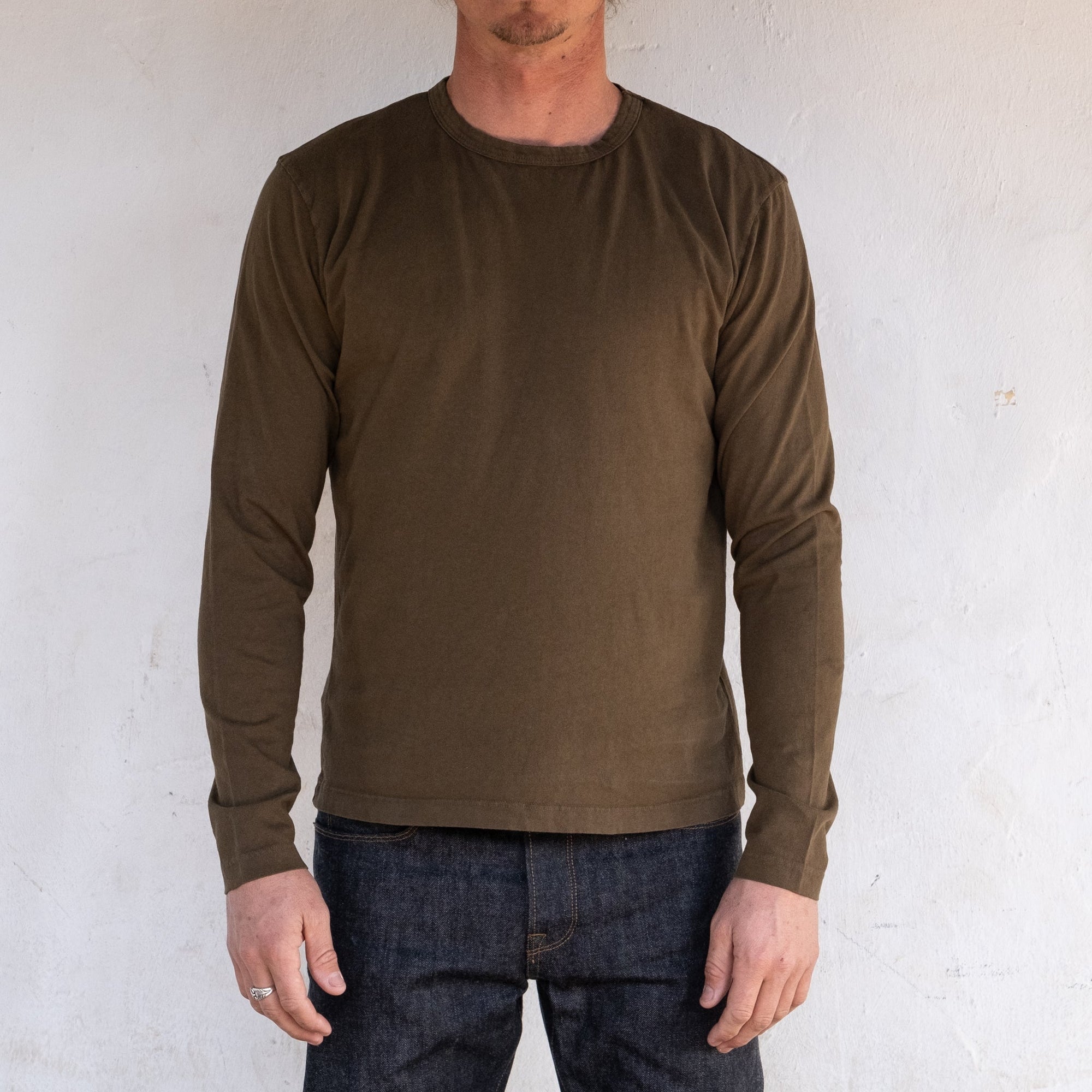 Freenote Cloth 9 Ounce Tee L/S in Olive Drab