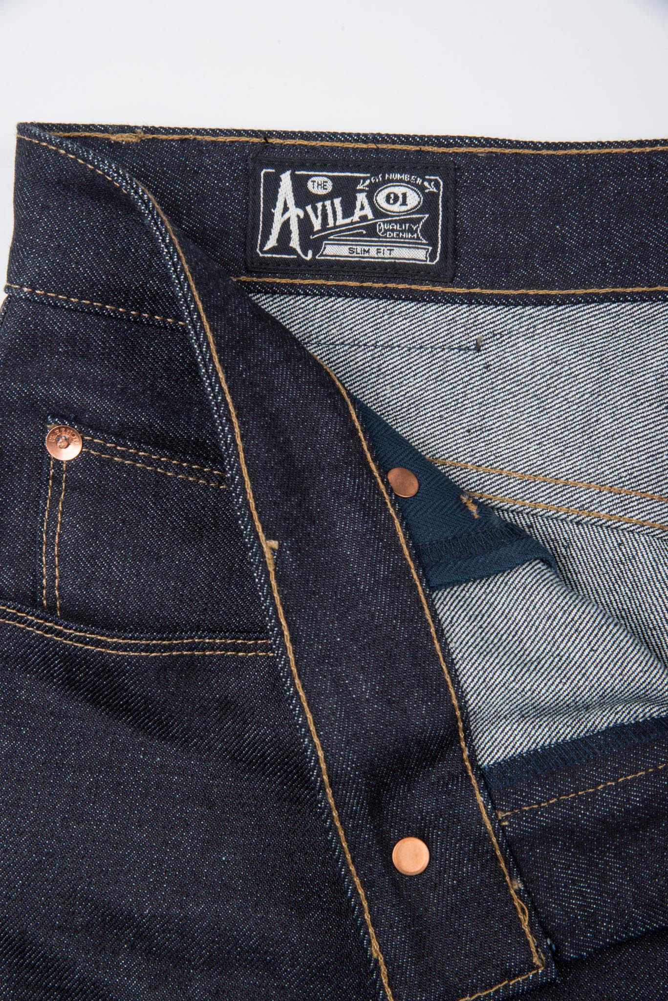 Freenote Cloth Avila Slim Taper in 14.5 Ounce Kaihara Indigo Denim