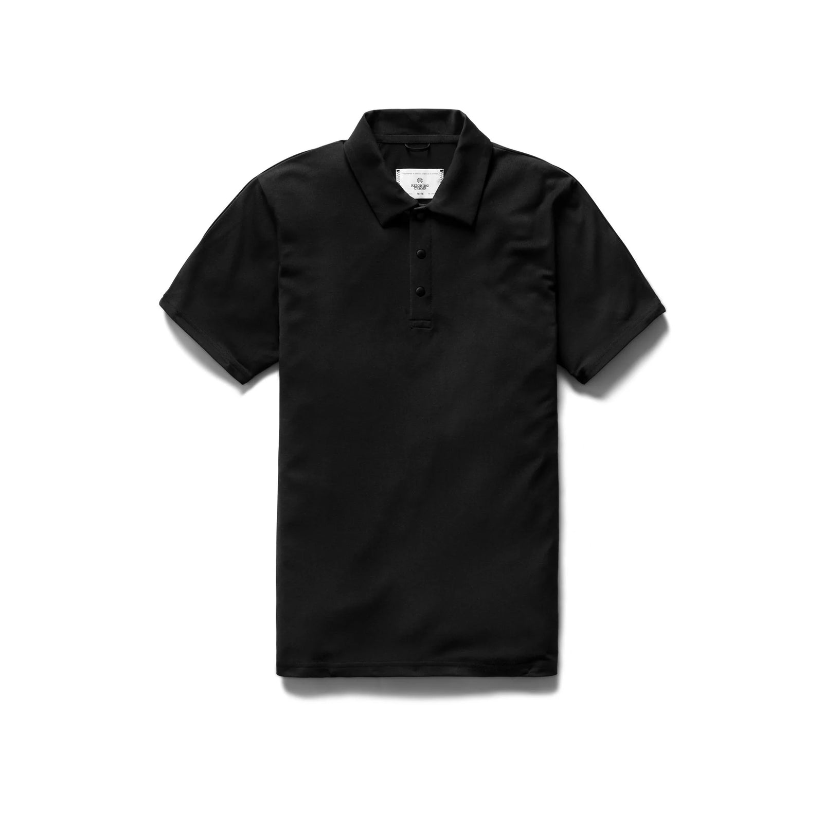 Reigning Champ Polartec Delta Pique Eco Polo in Black