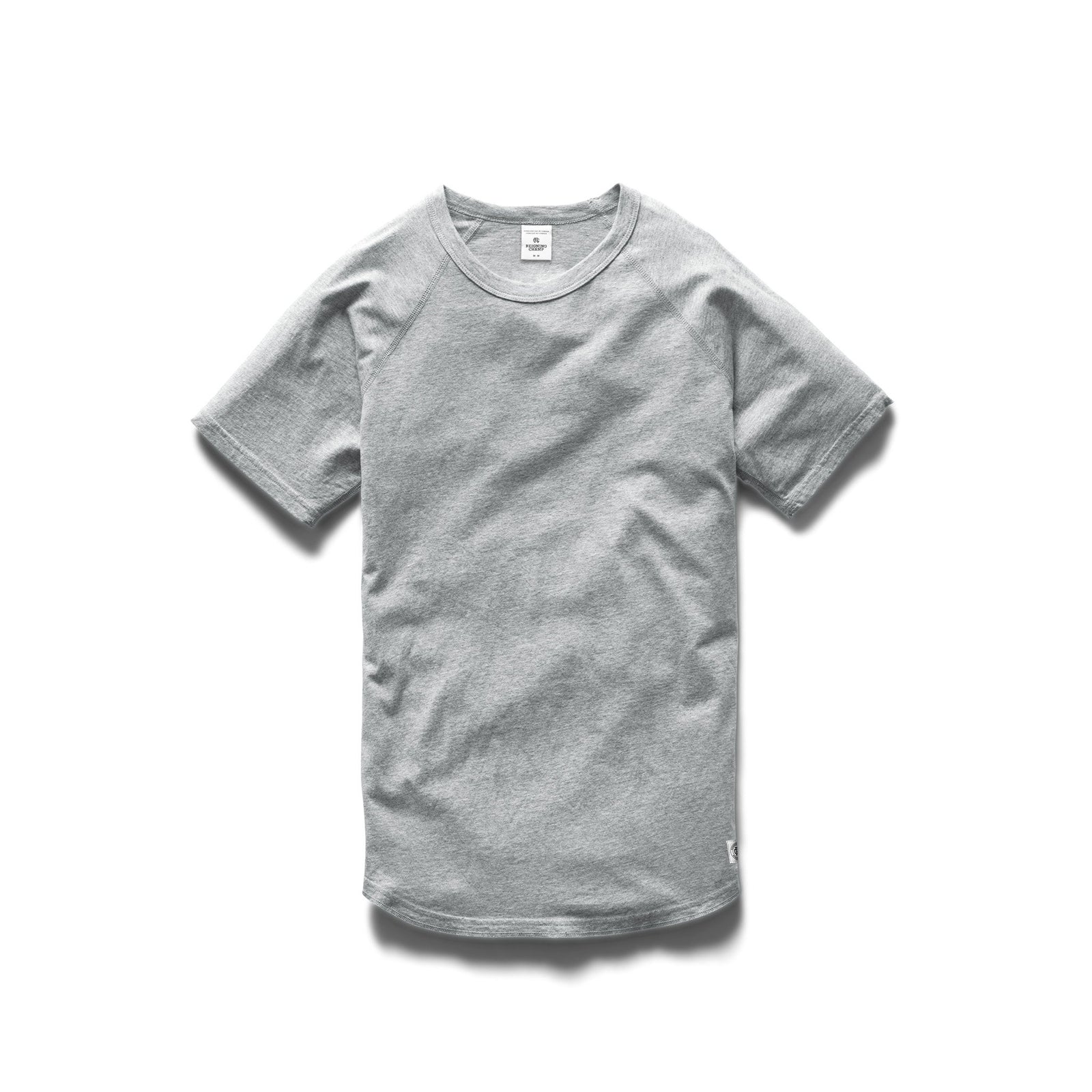 Reigning Champ Lightweight Jersey Raglan T-Shirt In Heather Grey