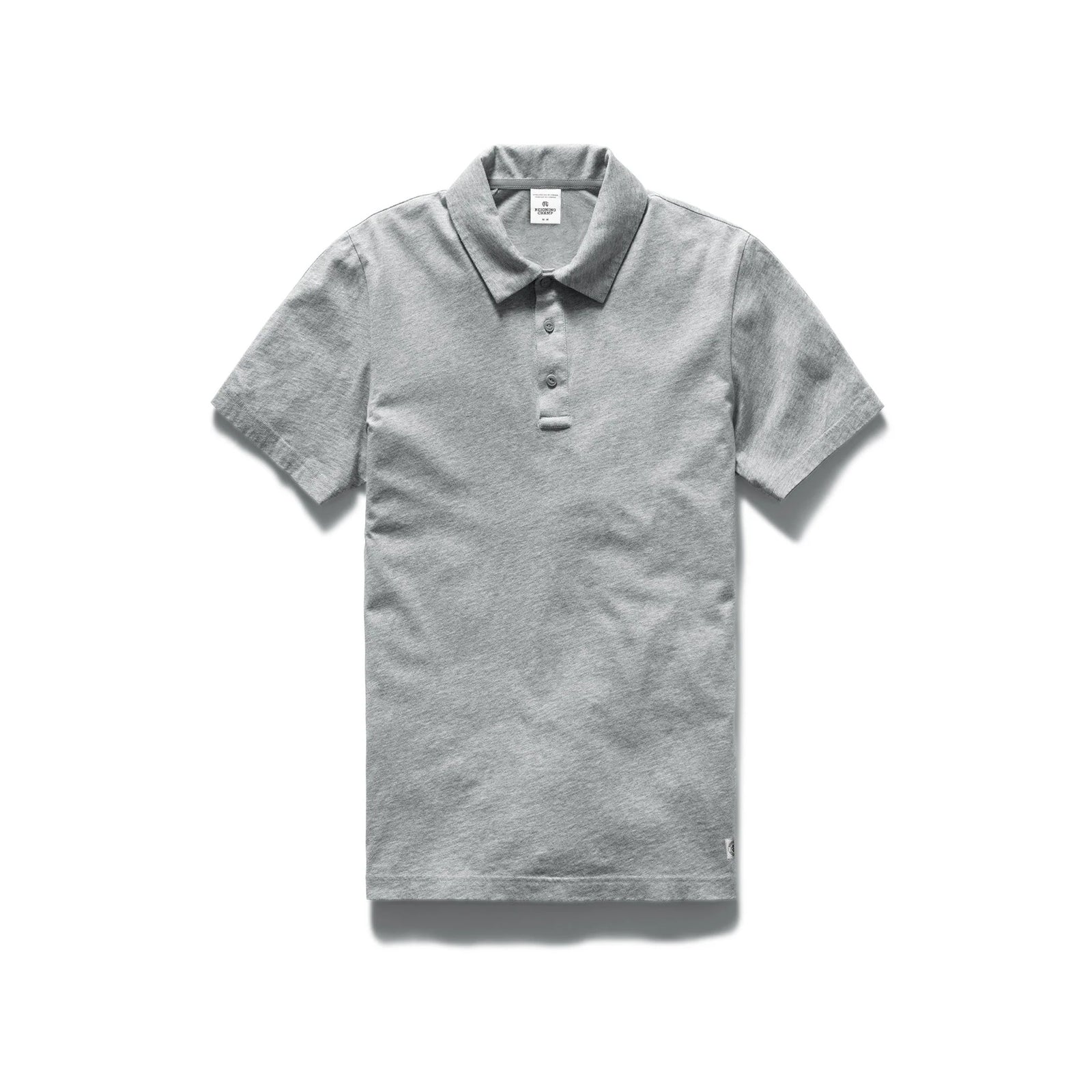 Reigning Champ Lightweight Jersey Polo in Heather Grey
