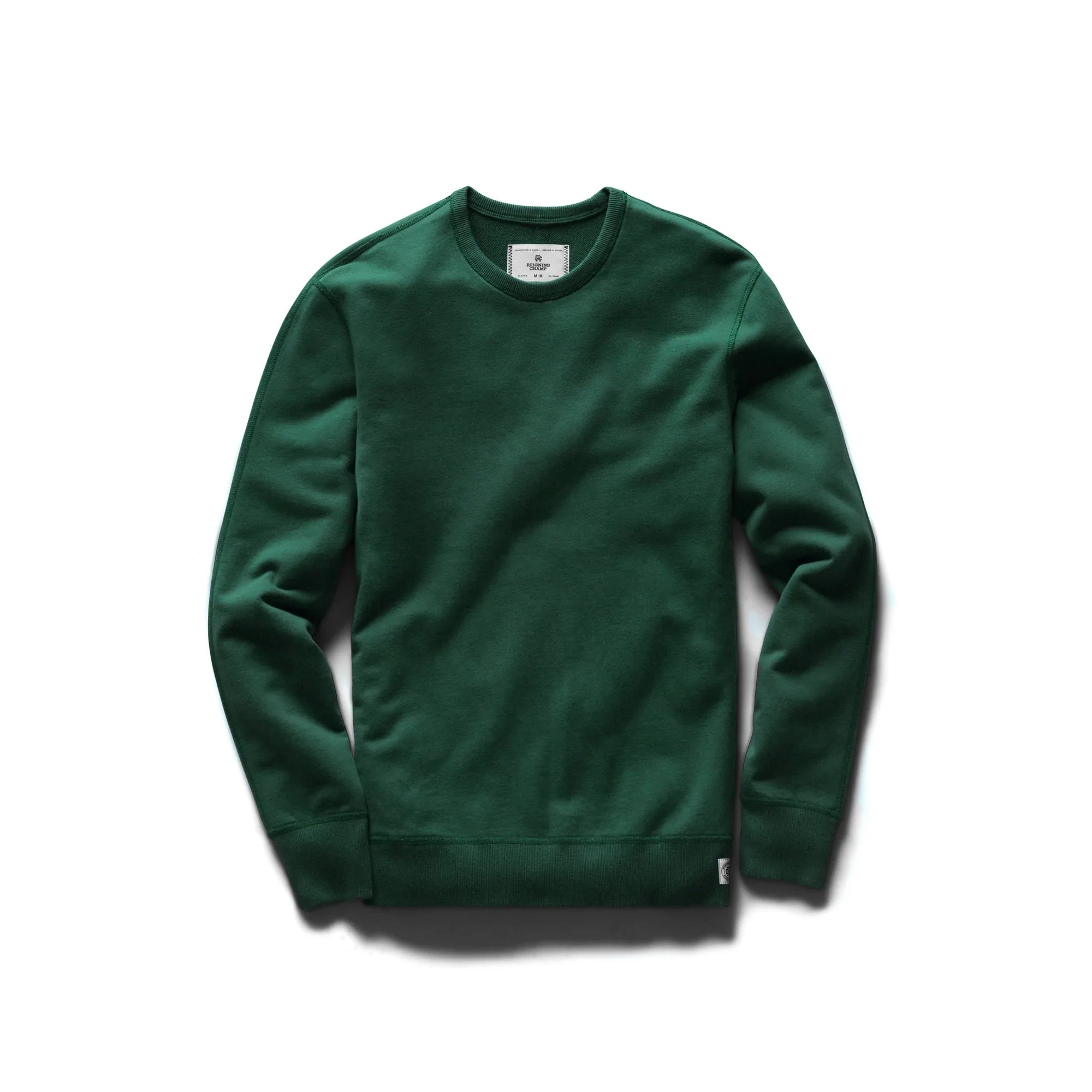 Reigning Champ Mid Weight Terry Crewneck in British Racing Green