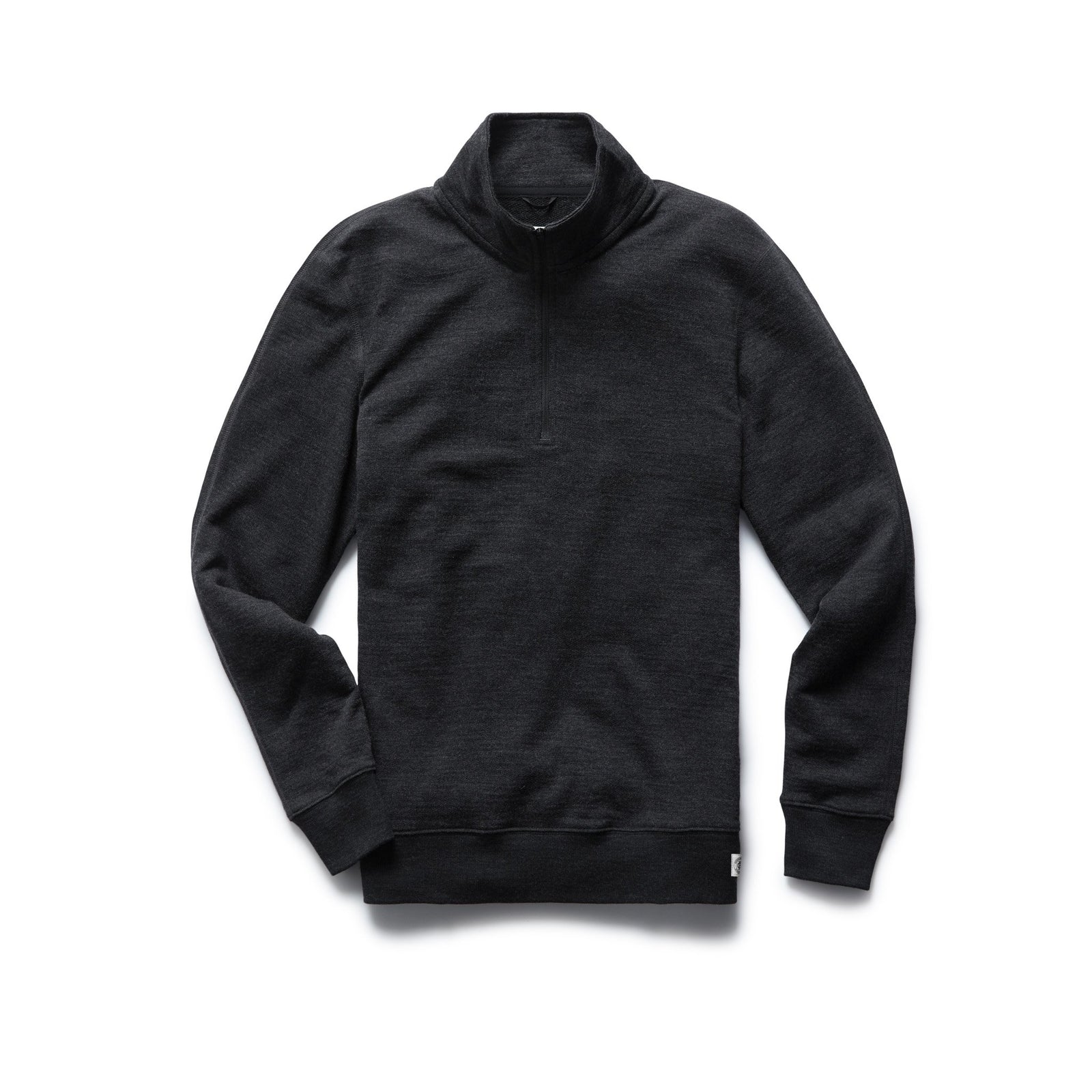 Reigning Champ Merino Terry Half Zip in Charcoal