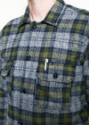 Rogue Territory Infantry Shirt in Olive/Gray Brushed Plaid