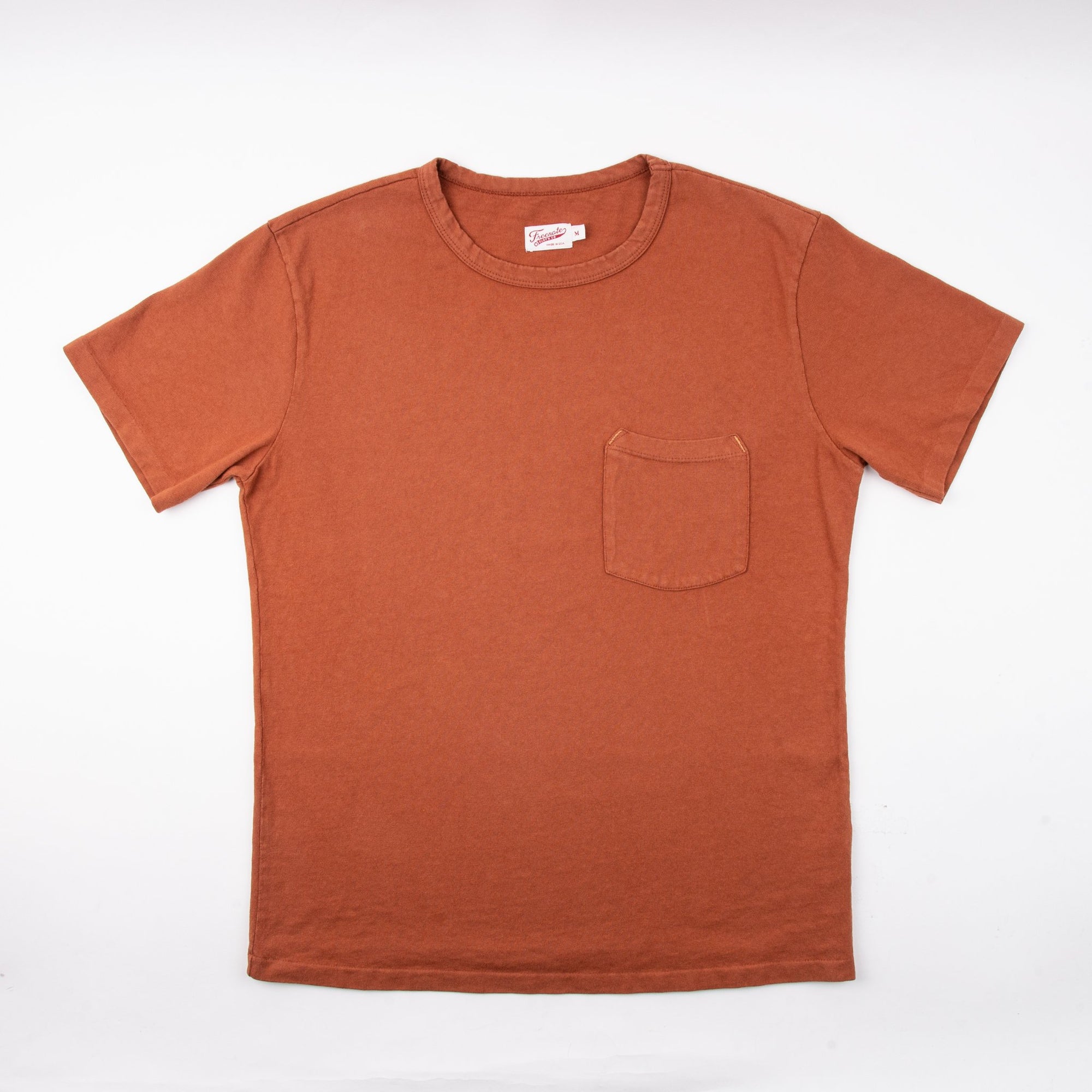 Freenote Cloth 13 Ounce Pocket T-Shirt in Rust