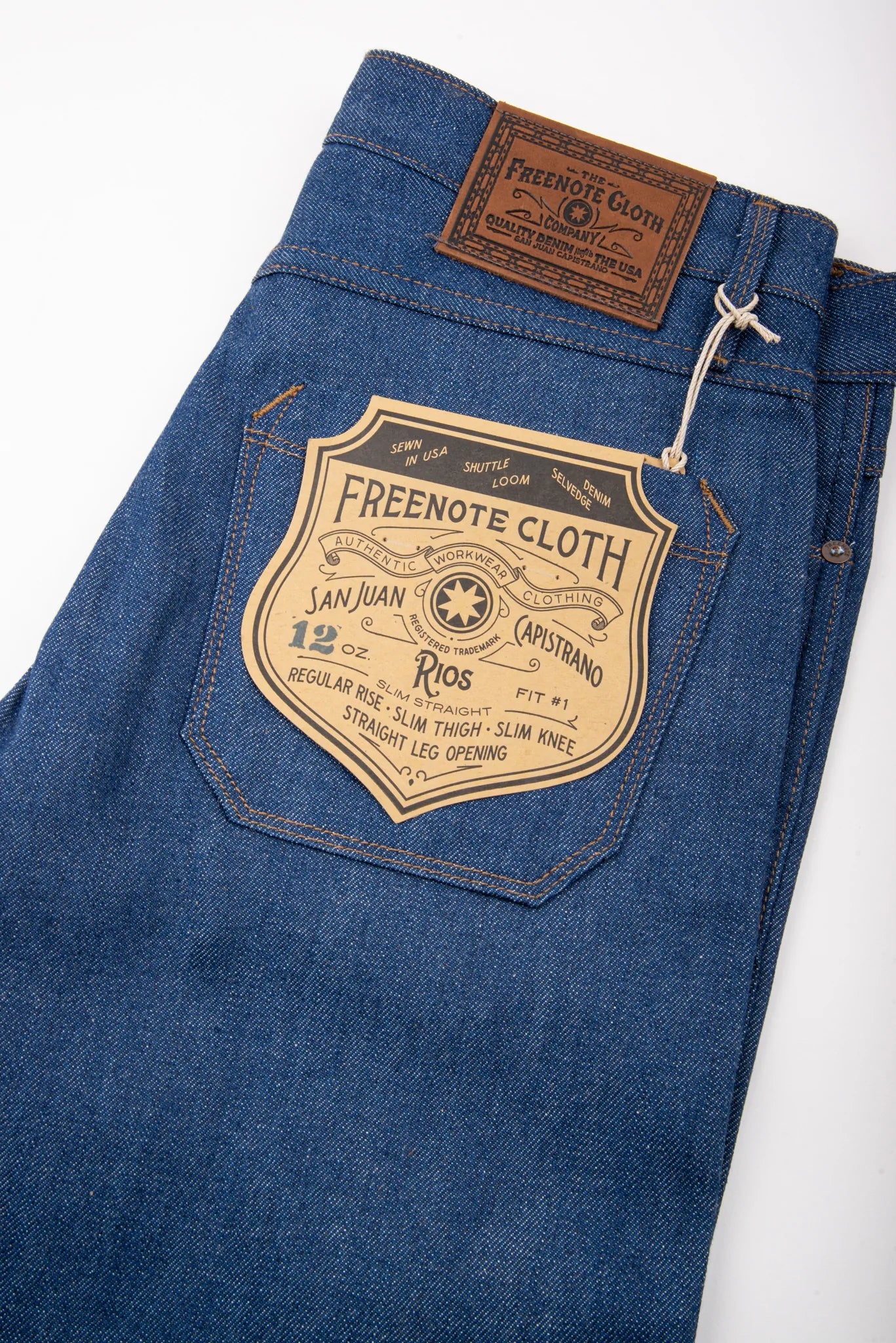 Freenote Cloth Rios Slim Straight in 12 Ounce Vintage Blue