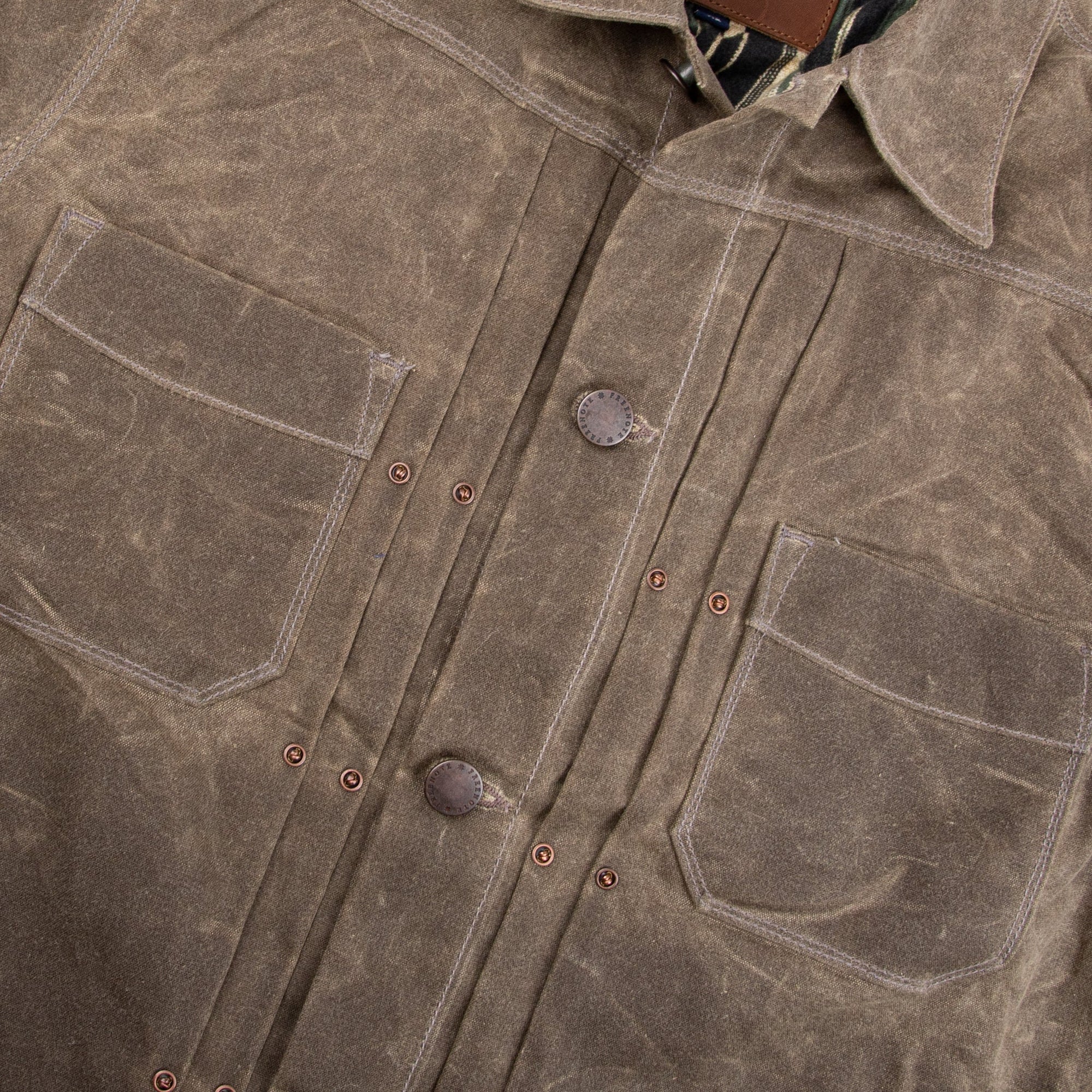 Freenote Cloth Riders Jacket in Oak Waxed Canvas