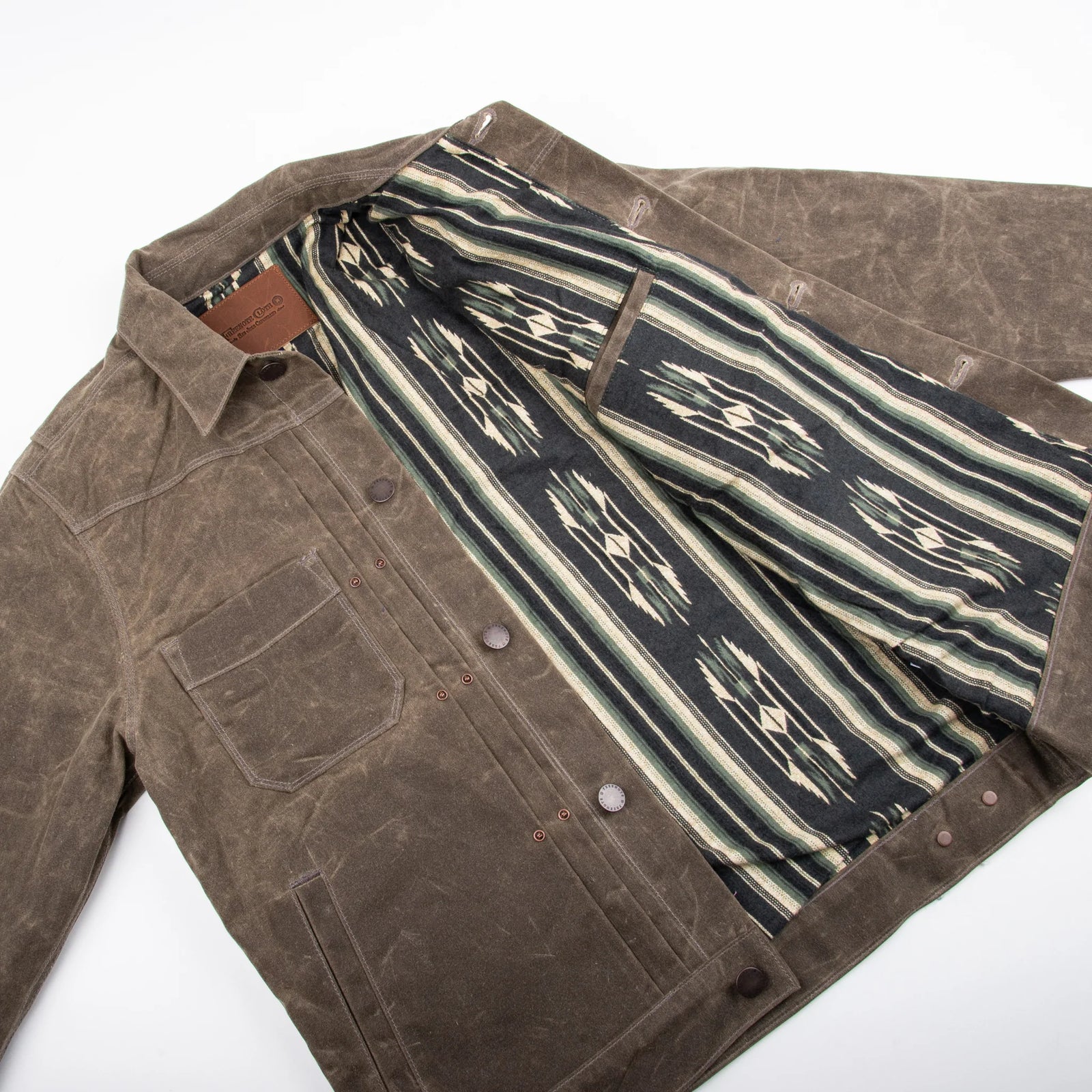 Freenote Cloth Riders Jacket in Oak Waxed Canvas