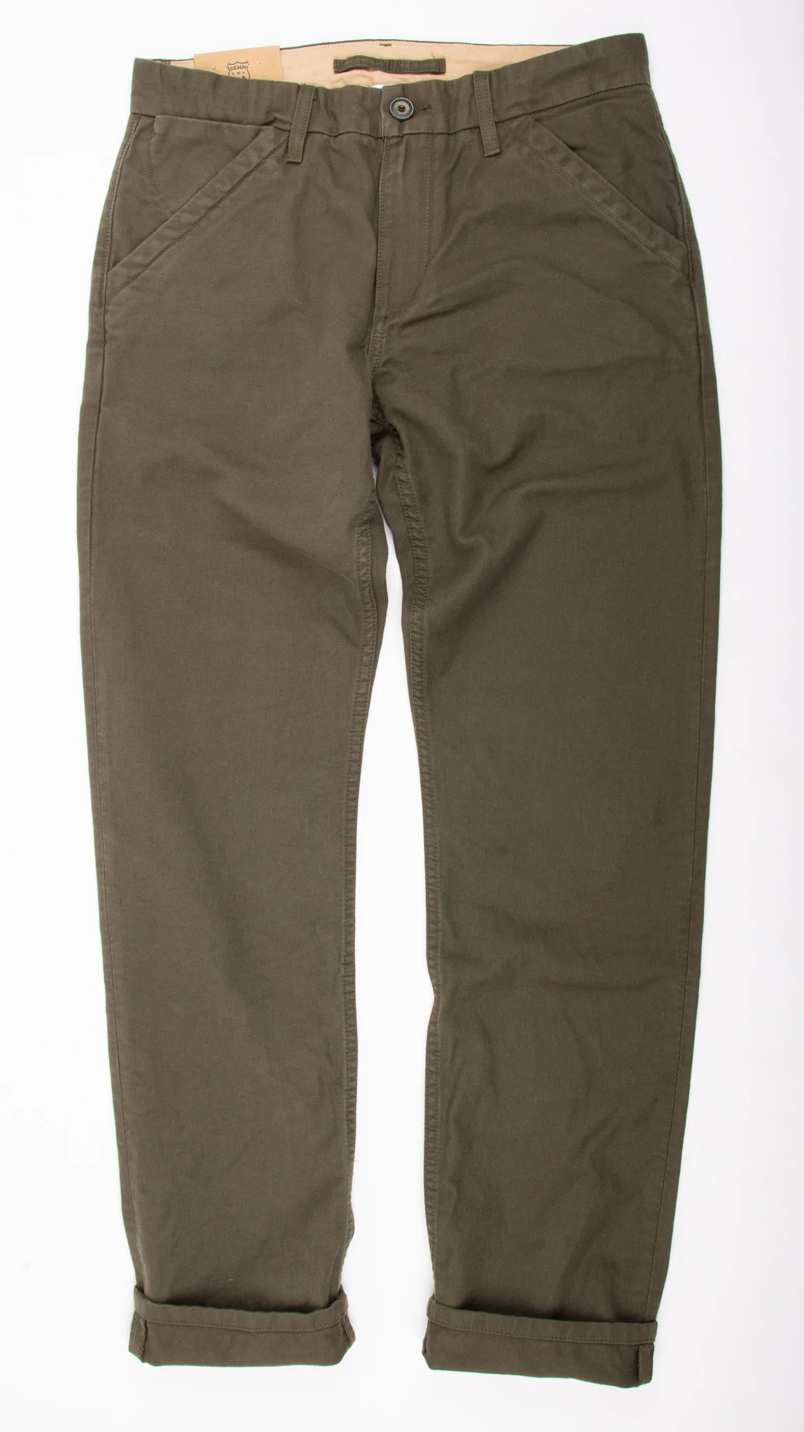Freenote Cloth Workers Chino Slim Fit in Olive