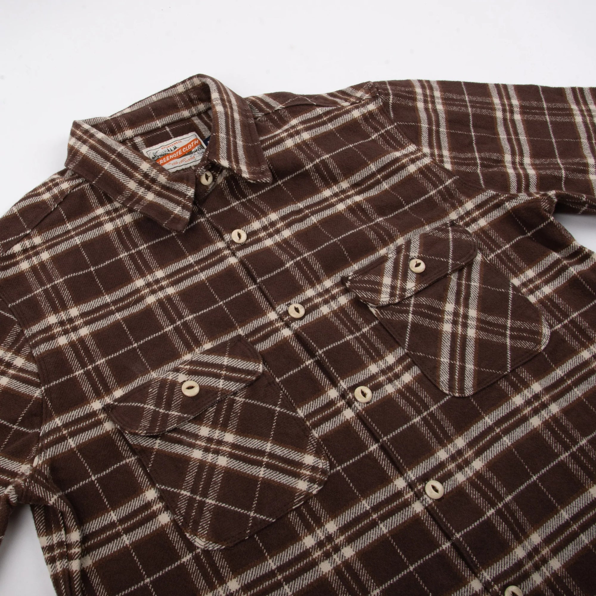 Freenote Cloth Benson in Brown Plaid