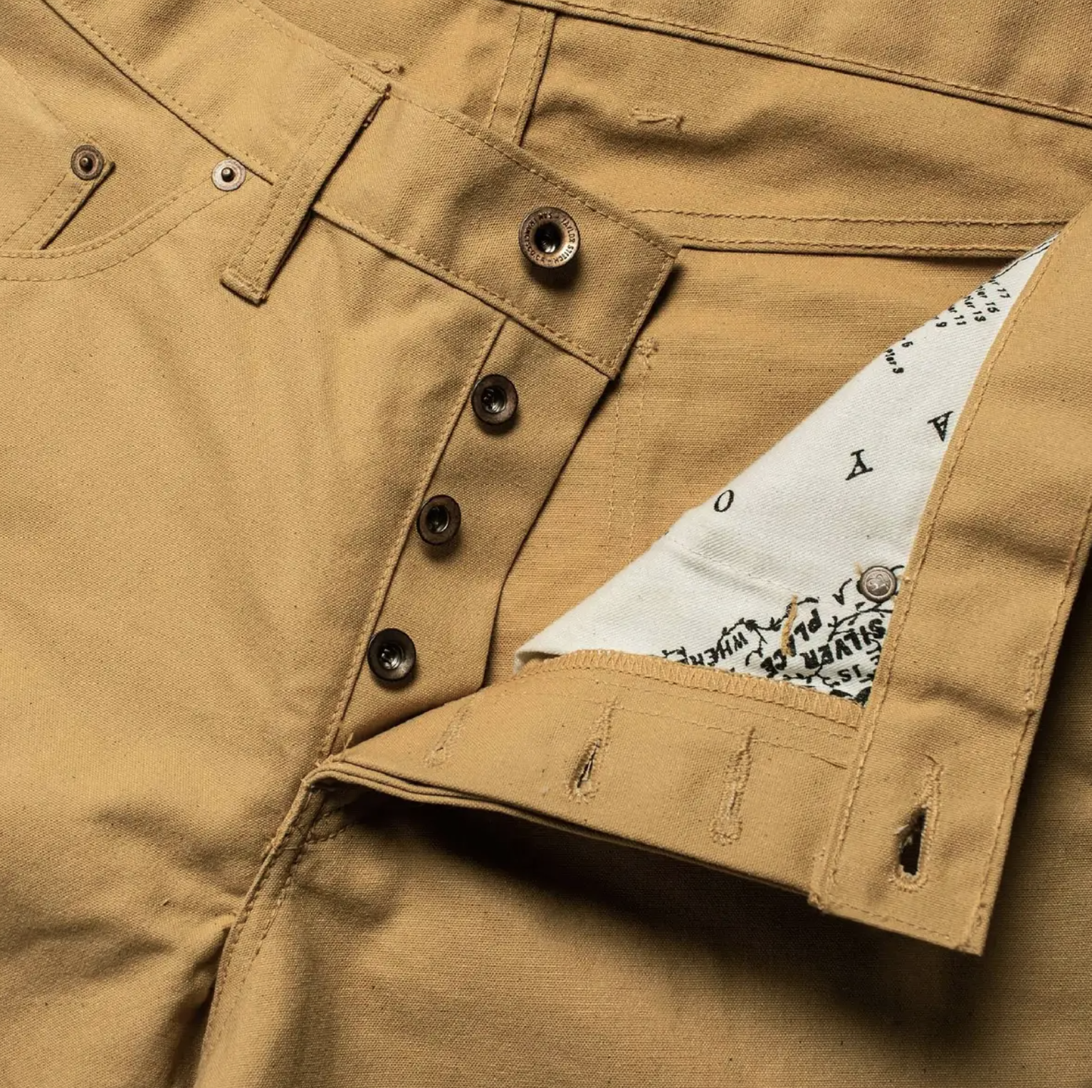 Taylor Stitch Wharf Pant in British Khaki Selvage